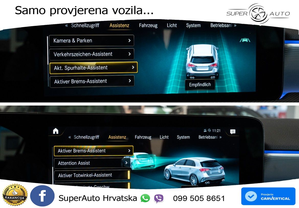 Mercedes-Benz AMG A 45 S 4MATIC+ AMG SPEEDSHIFT DCT 8G ACC+HEAD+GR SJED+360+PANO