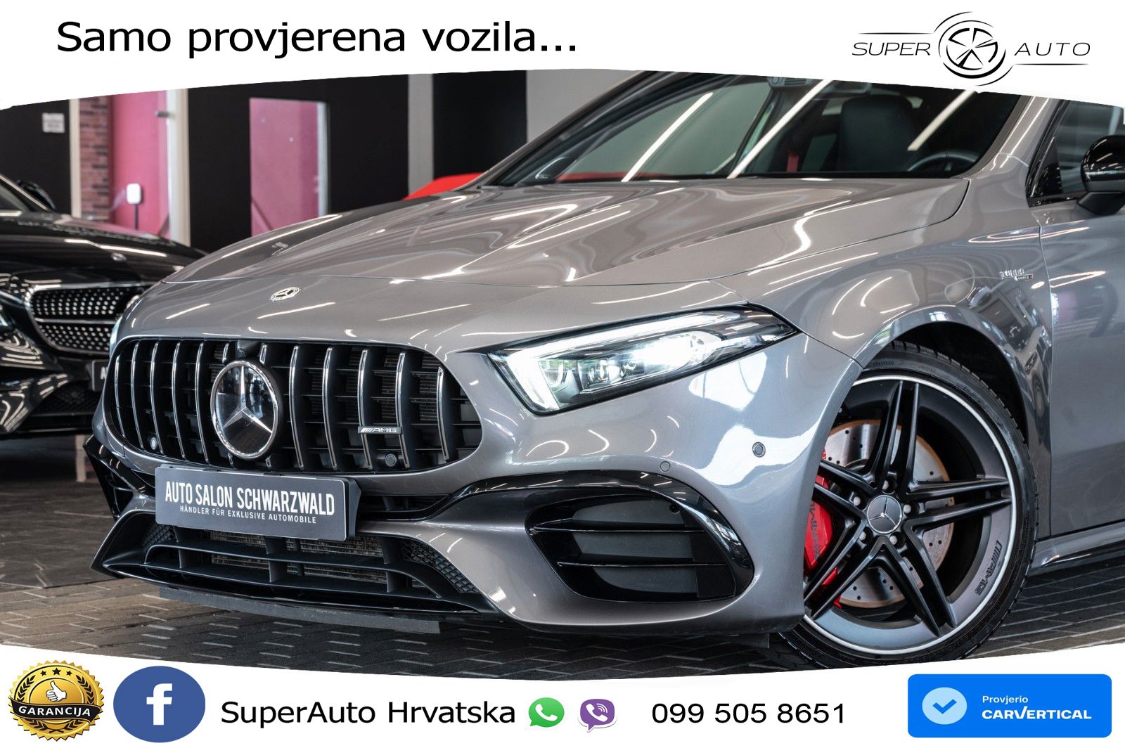 Mercedes-Benz AMG A 45 S 4MATIC+ AMG SPEEDSHIFT DCT 8G ACC+HEAD+GR SJED+360+PANO