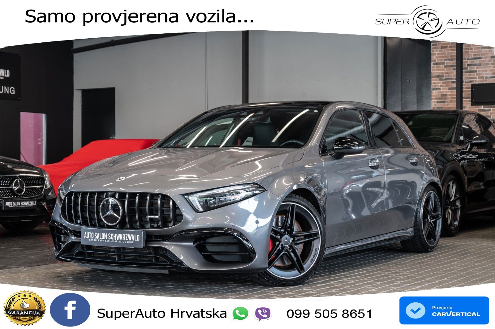 Mercedes-Benz AMG A 45 S 4MATIC+ AMG SPEEDSHIFT DCT 8G ACC+HEAD+GR SJED+360+PANO