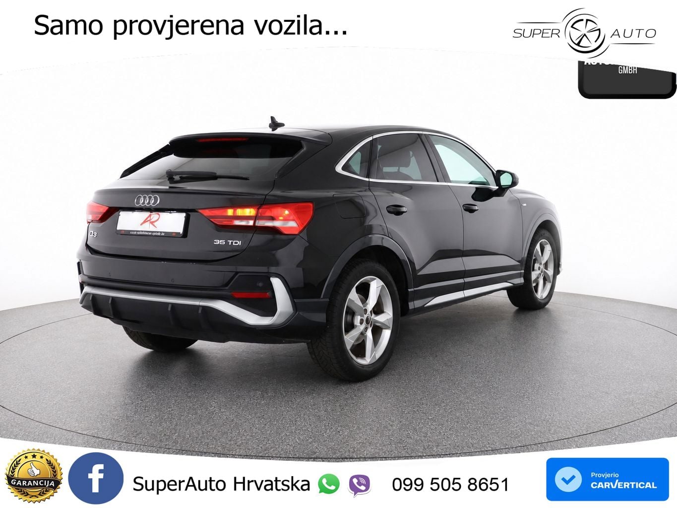 Audi Q3 Sportback 35 TDI (150 KS) S tronic S line LED+GR SJED+ACC