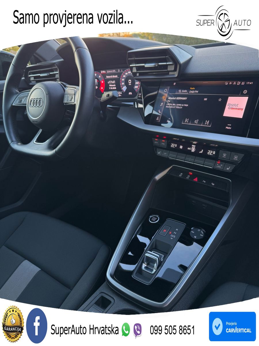 Audi A3 35 TDI (150 KS) S tronic advanced LED+GR SJED+ACC