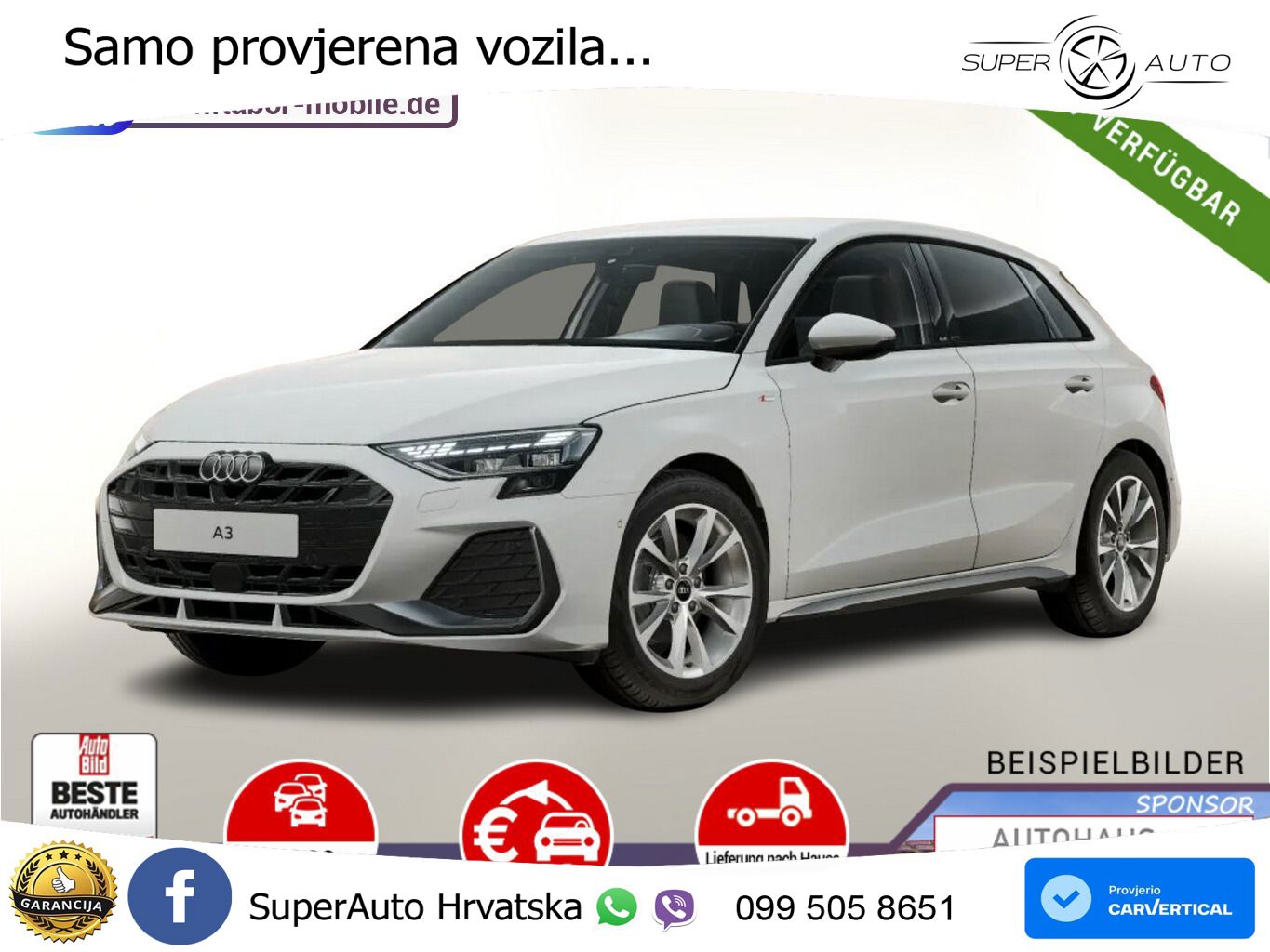 Audi A3 Sportback 30 TFSI (116 KS) Mild Hybrid S tronic S line LED+GR SJED+ACC