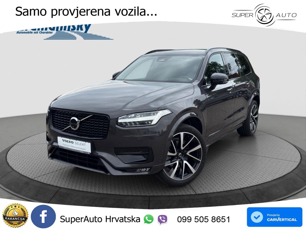 Volvo XC90 2.0 B5 Diesel AWD Automatic ACC+HEAD+4xGR SJED+360+PANO