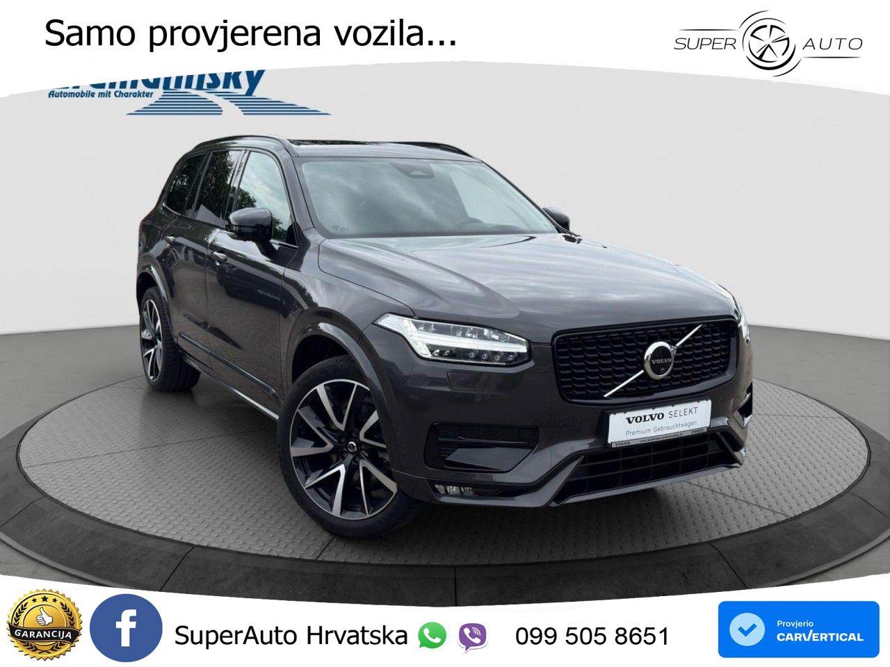 Volvo XC90 2.0 B5 Diesel AWD Automatic ACC+HEAD+4xGR SJED+360+PANO