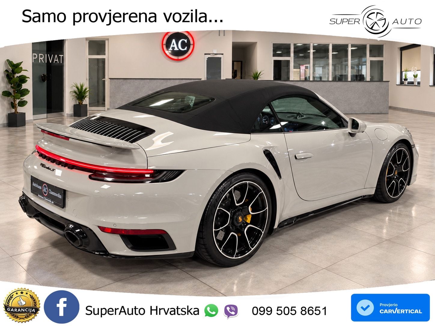 Porsche 911 Turbo S Cabriolet 3.8 (650 KS) PDK ZRAČNI+ACC+GR SJED+KAM