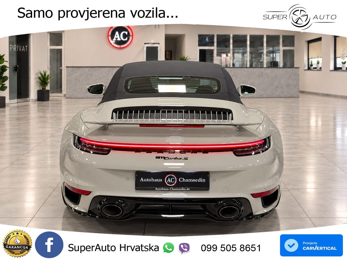 Porsche 911 Turbo S Cabriolet 3.8 (650 KS) PDK ZRAČNI+ACC+GR SJED+KAM