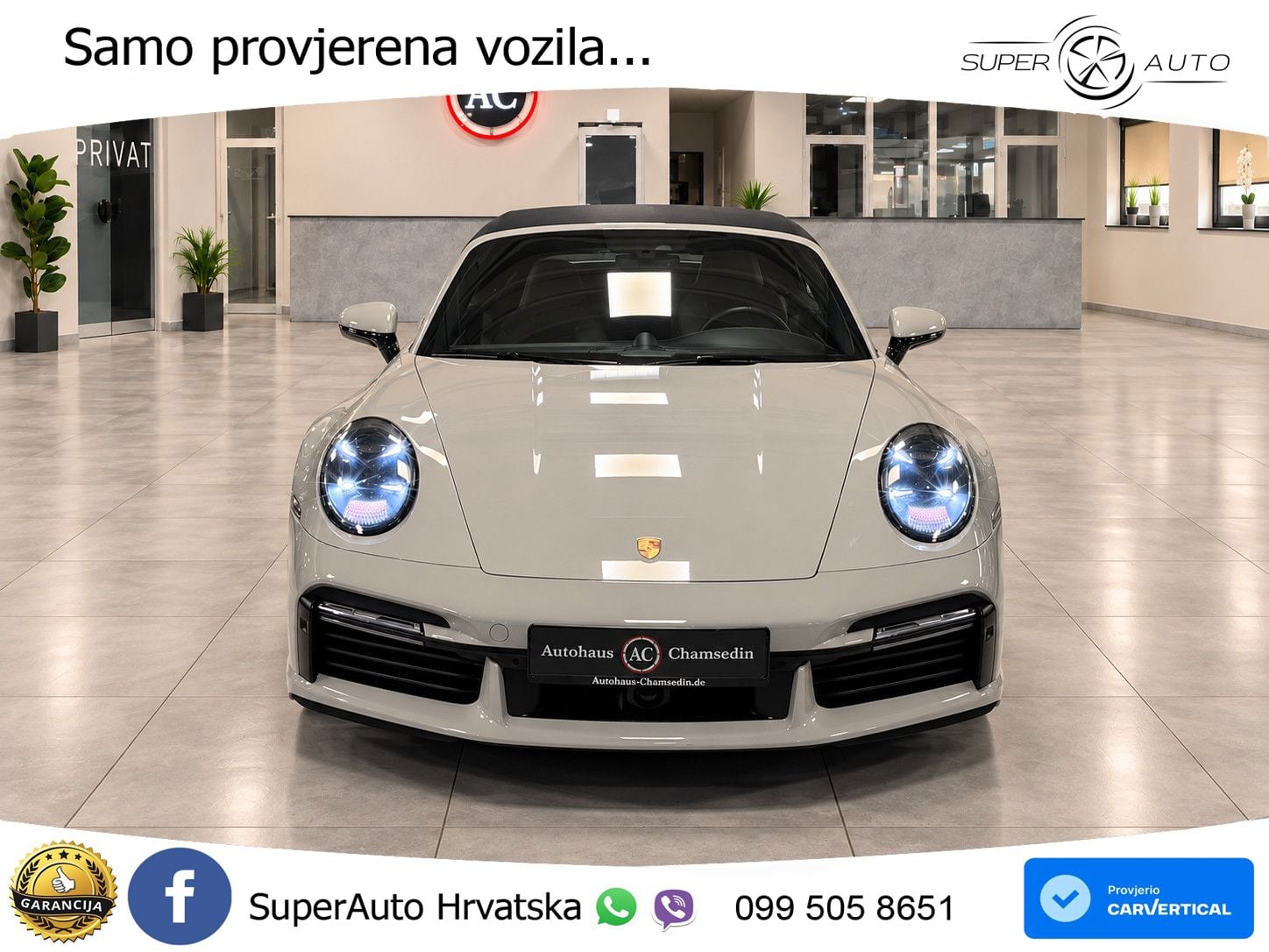 Porsche 911 Turbo S Cabriolet 3.8 (650 KS) PDK ZRAČNI+ACC+GR SJED+KAM