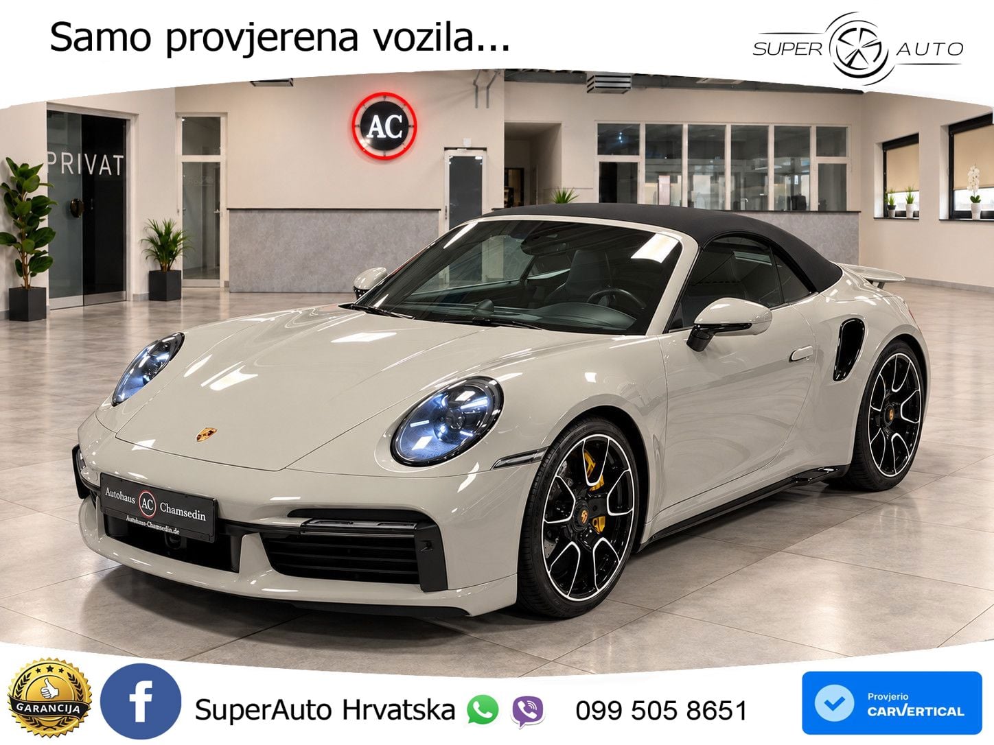 Porsche 911 Turbo S Cabriolet 3.8 (650 KS) PDK ZRAČNI+ACC+GR SJED+KAM