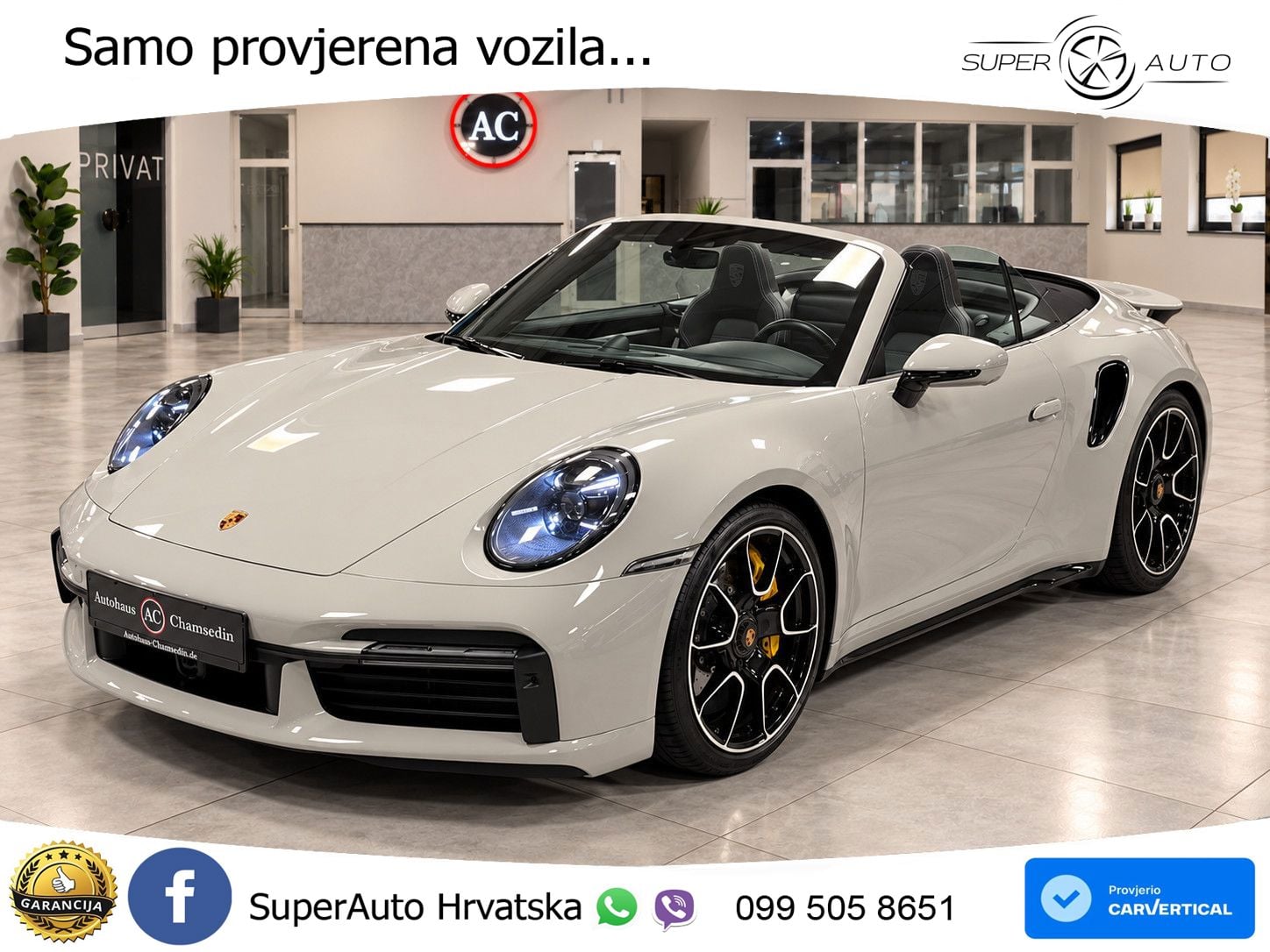 Porsche 911 Turbo S Cabriolet 3.8 (650 KS) PDK ZRAČNI+ACC+GR SJED+KAM