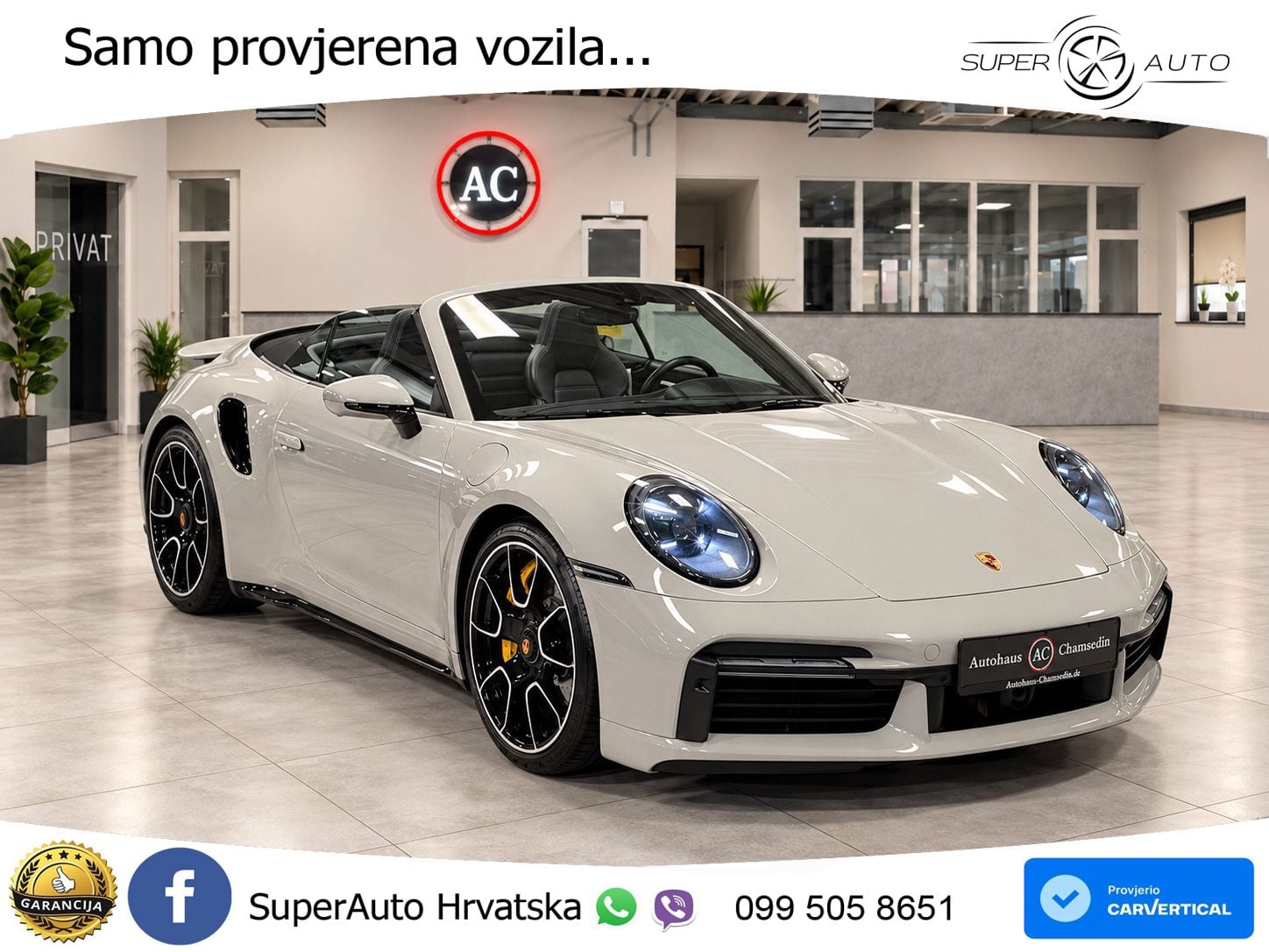 Porsche 911 Turbo S Cabriolet 3.8 (650 KS) PDK ZRAČNI+ACC+GR SJED+KAM