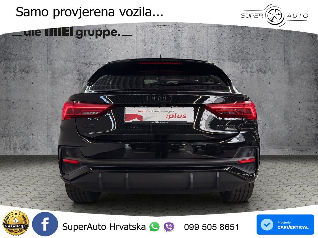 Audi Q3 Sportback 40 TFSI (190 KS) quattro S tronic S line MATRIX+GR SJED+KAM
