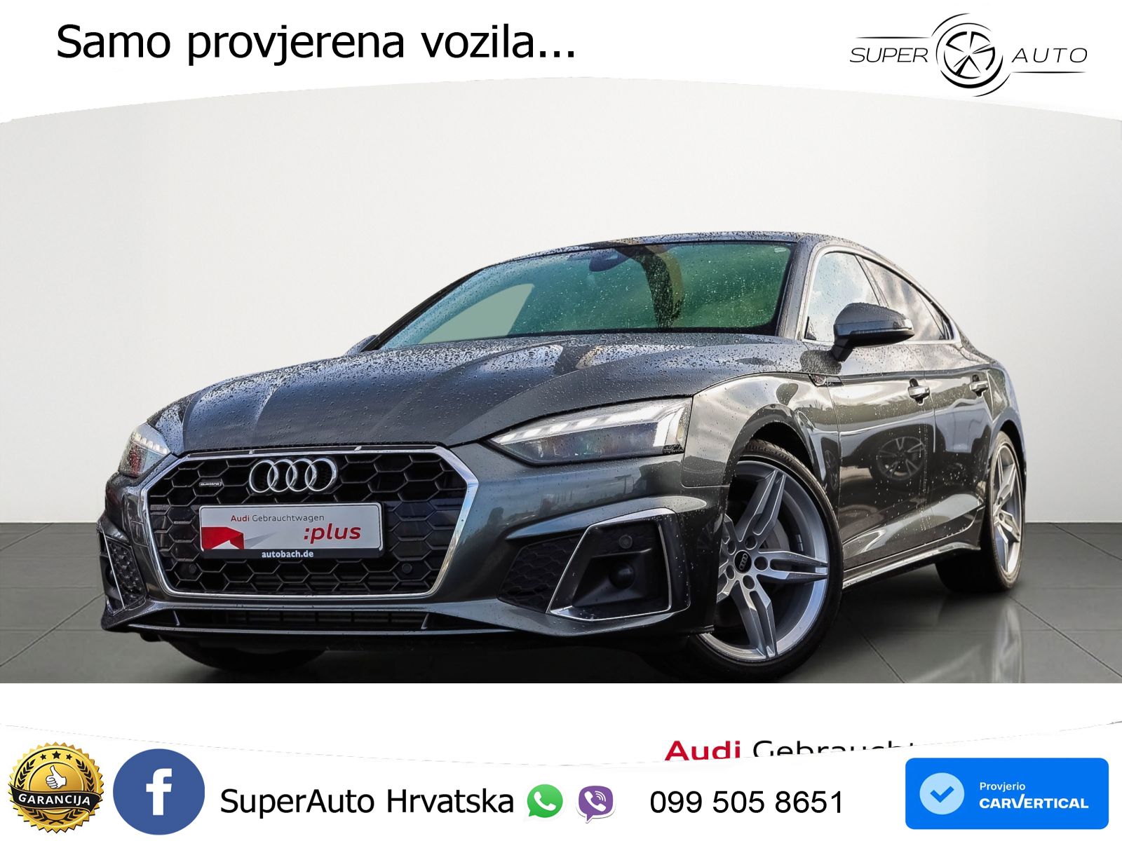 Audi A5 Sportback 45 TFSI (265 KS) quattro S tronic S line MATRIX+GR SJED+KAM