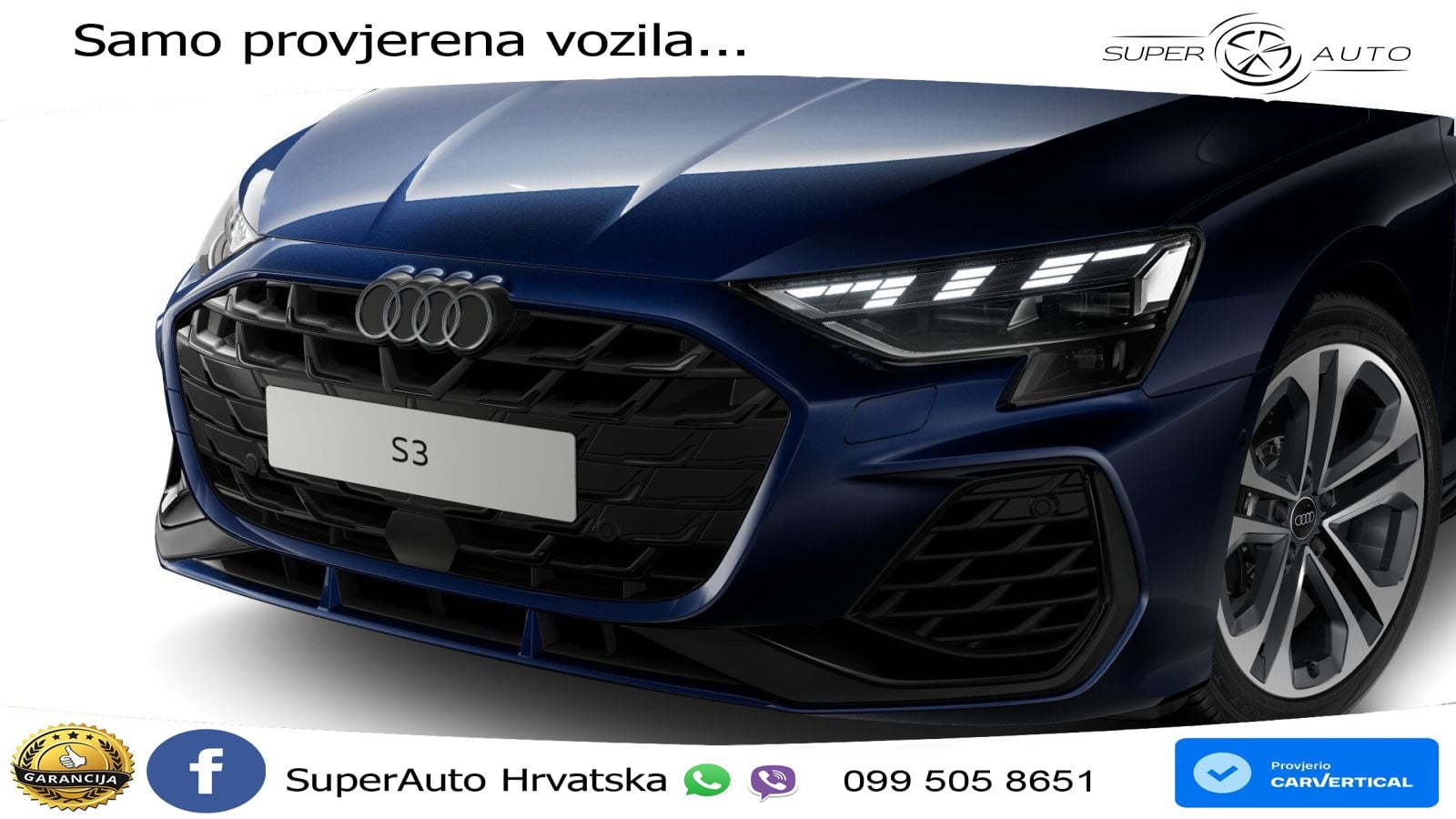Audi S3 Limuzina 2.0 TFSI (333 KS) quattro S tronic LED+GR SJED+ACC