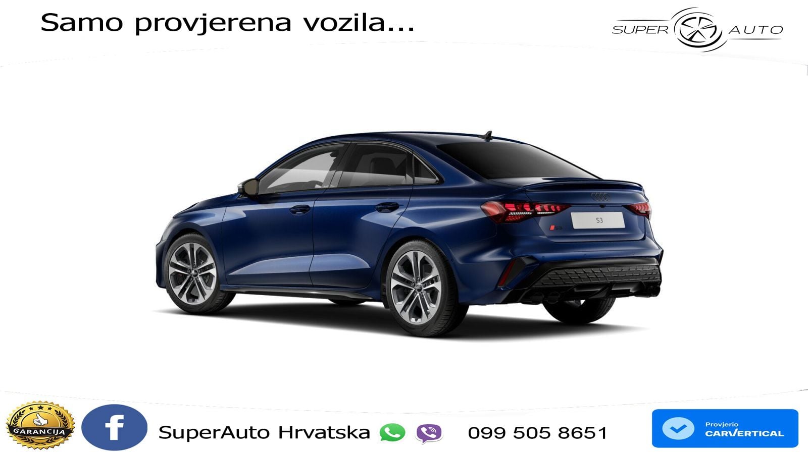 Audi S3 Limuzina 2.0 TFSI (333 KS) quattro S tronic LED+GR SJED+ACC