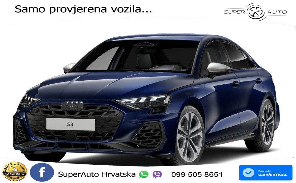 Audi S3 Limuzina 2.0 TFSI (333 KS) quattro S tronic LED+GR SJED+ACC