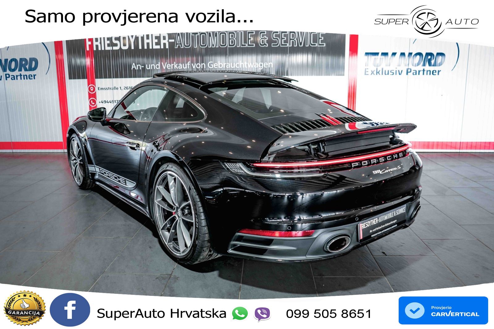 Porsche 911 Carrera S 3.0 (450 KS) PDK ZRAČNI+ACC+GR SJED+KAM+PANO