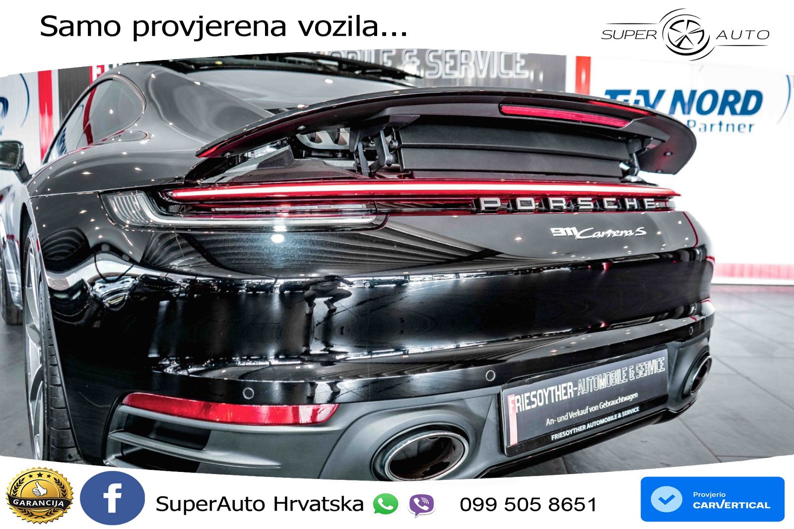 Porsche 911 Carrera S 3.0 (450 KS) PDK ZRAČNI+ACC+GR SJED+KAM+PANO