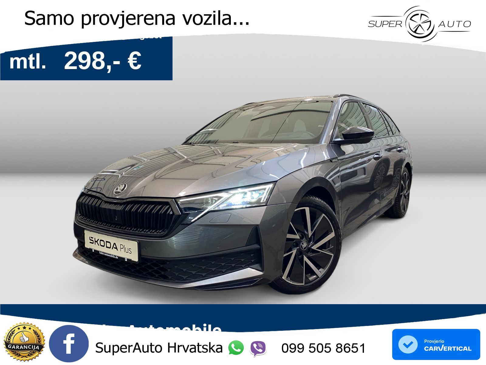 Škoda Octavia Combi 2.0 TDI (150 KS) DSG SportLine LED+GR SJED+ACC