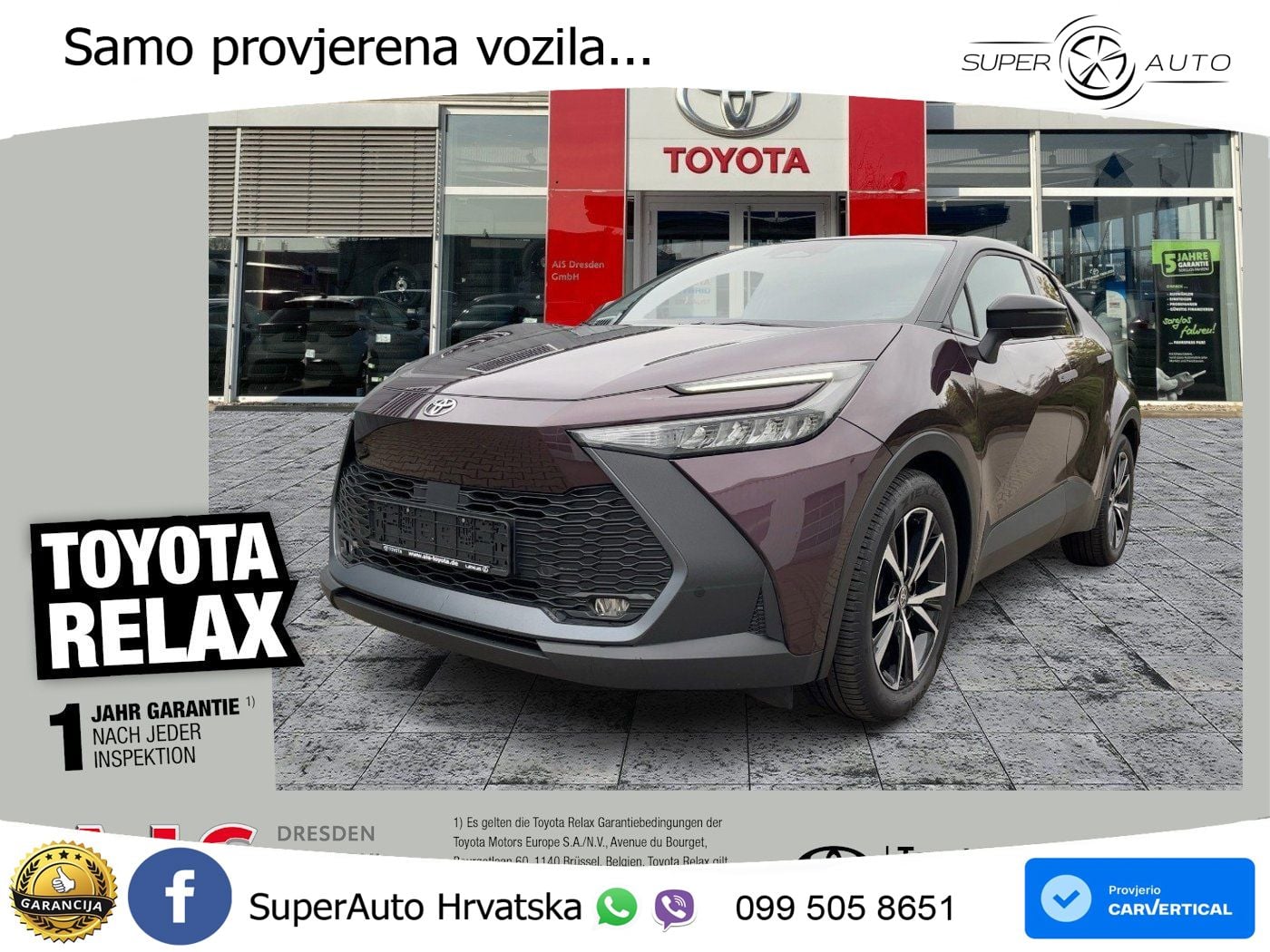 Toyota C-HR 1.8 (140 KS) Hybrid e-CVT Team Deutschland LED+GR SJED+ACC