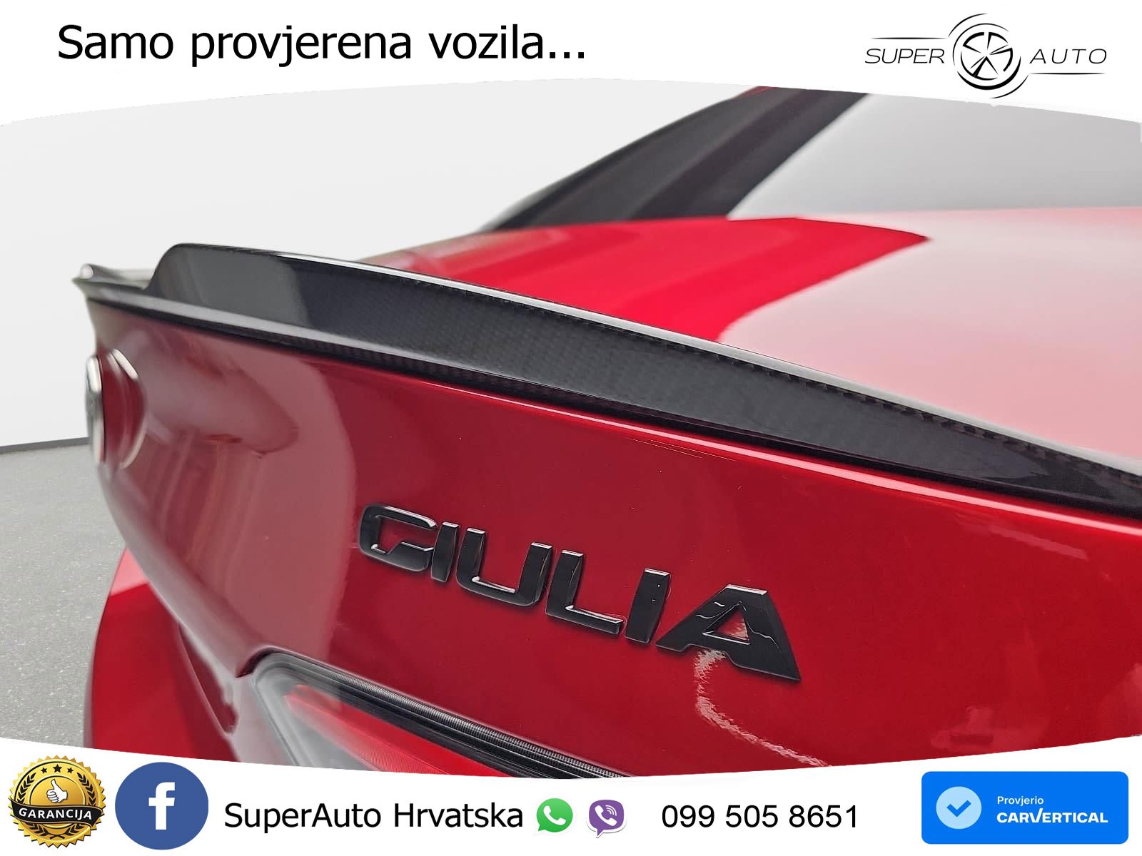 Alfa Romeo Giulia Quadrifoglio 2.9 V6 Bi-Turbo (520 KS) Automatic LED+GR SJED+ACC