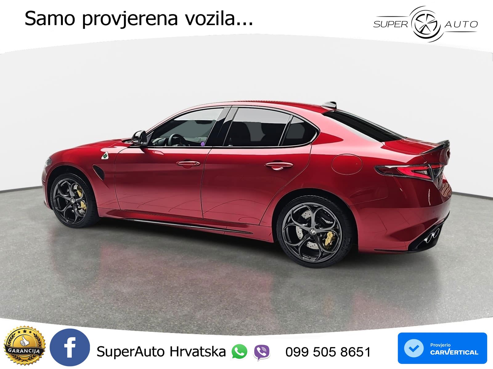 Alfa Romeo Giulia Quadrifoglio 2.9 V6 Bi-Turbo (520 KS) Automatic LED+GR SJED+ACC