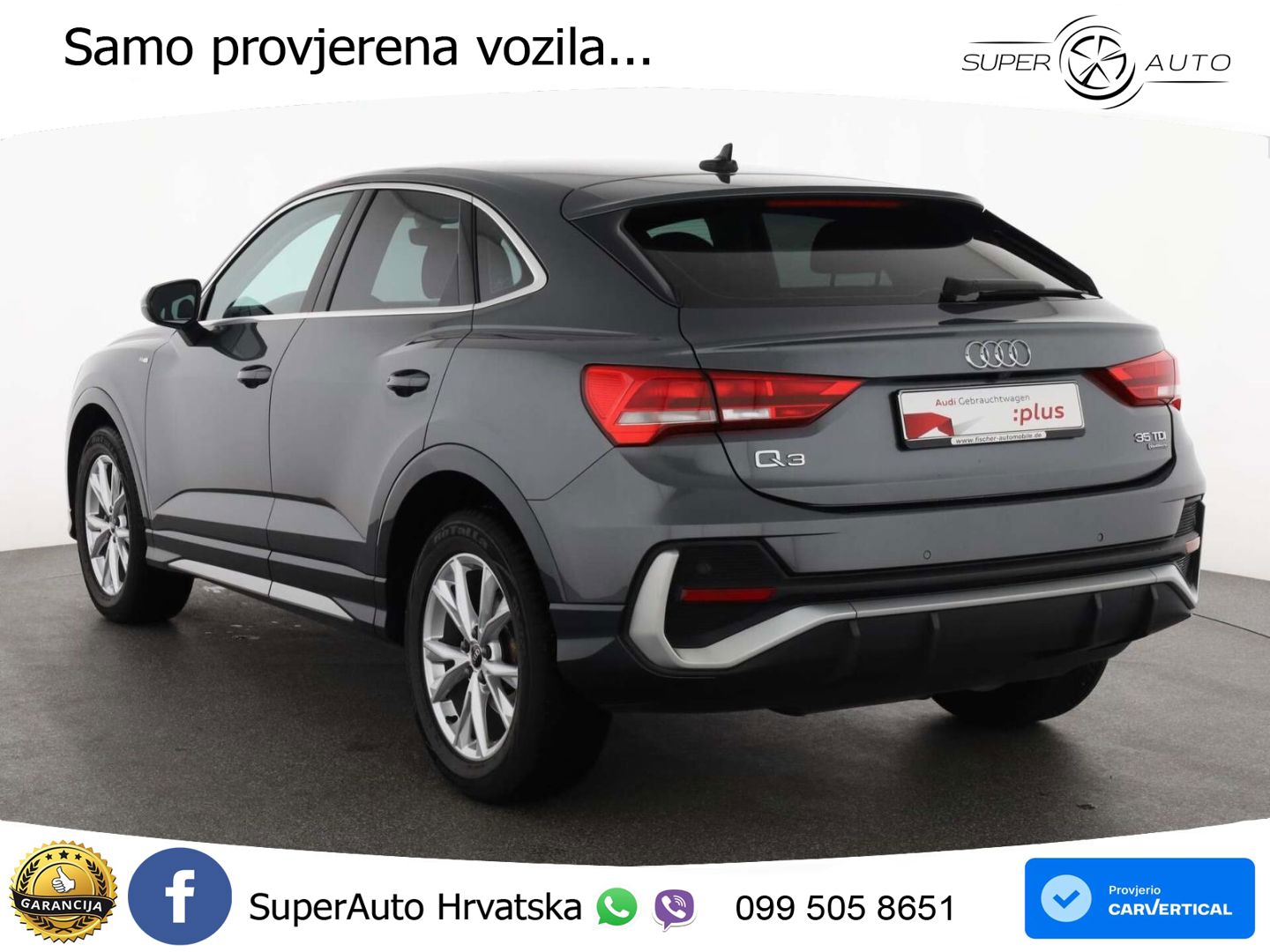 Audi Q3 Sportback 35 TDI (150 KS) quattro S tronic S line LED+GR SJED+ACC