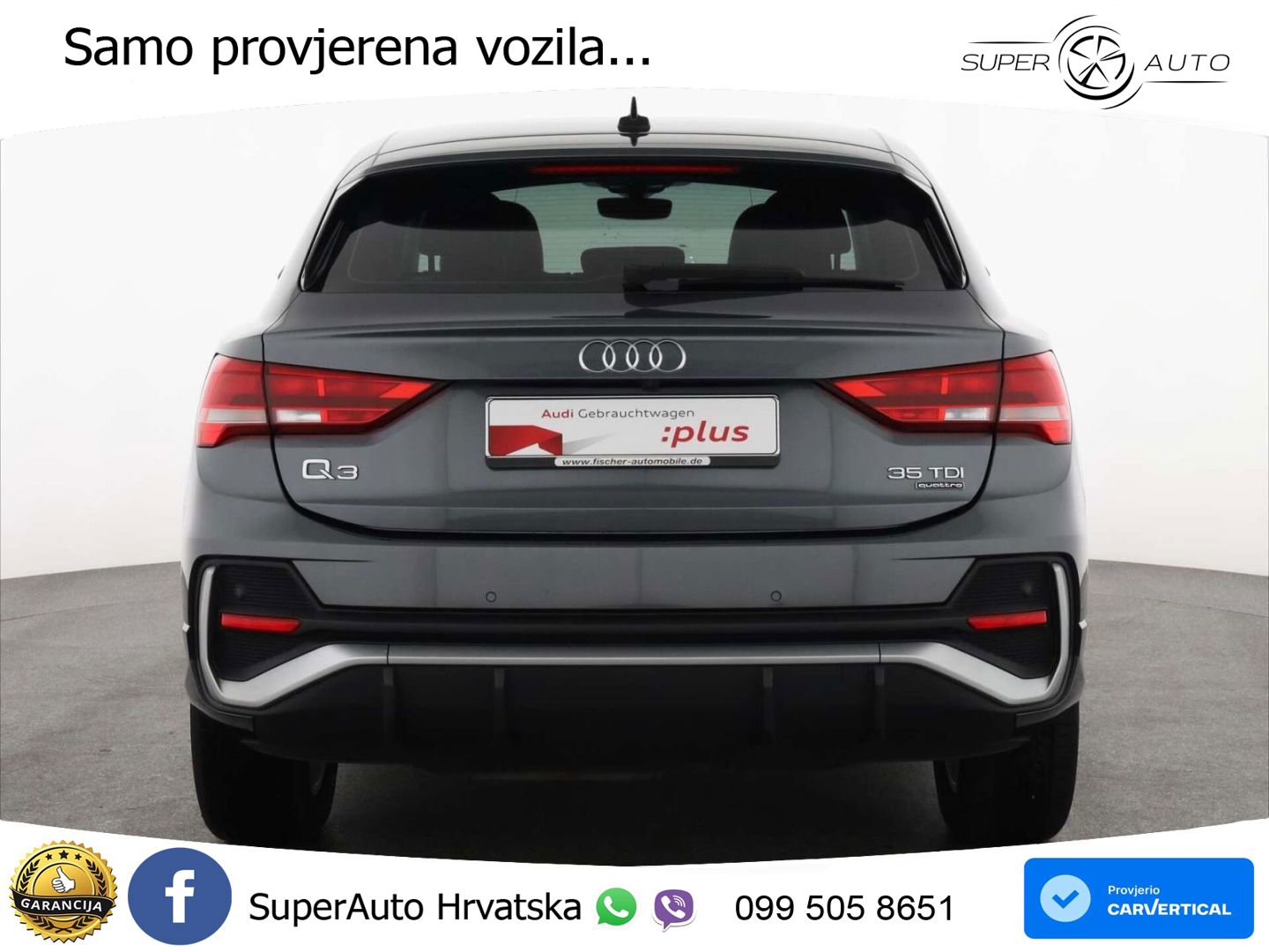 Audi Q3 Sportback 35 TDI (150 KS) quattro S tronic S line LED+GR SJED+ACC