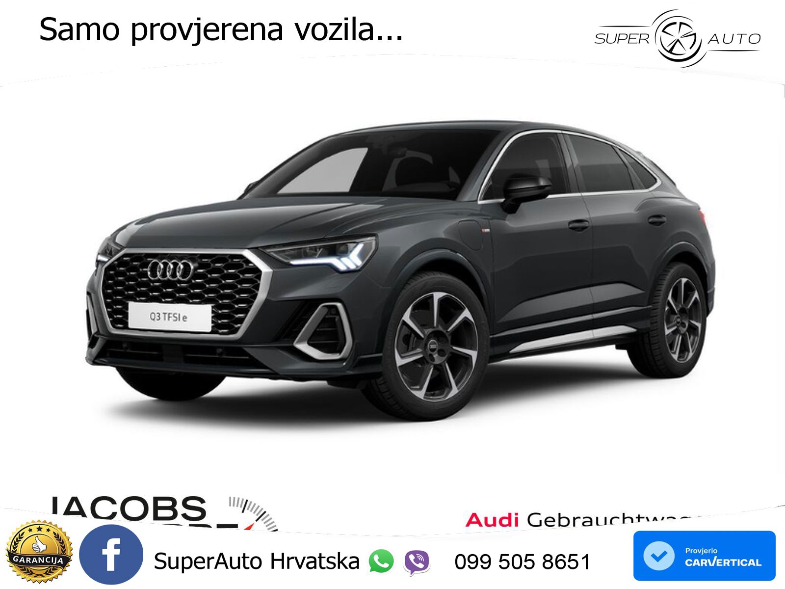 Audi Q3 Sportback 45 TFSIe (245 KS) S tronic S line MATRIX+GR SJED+KAM