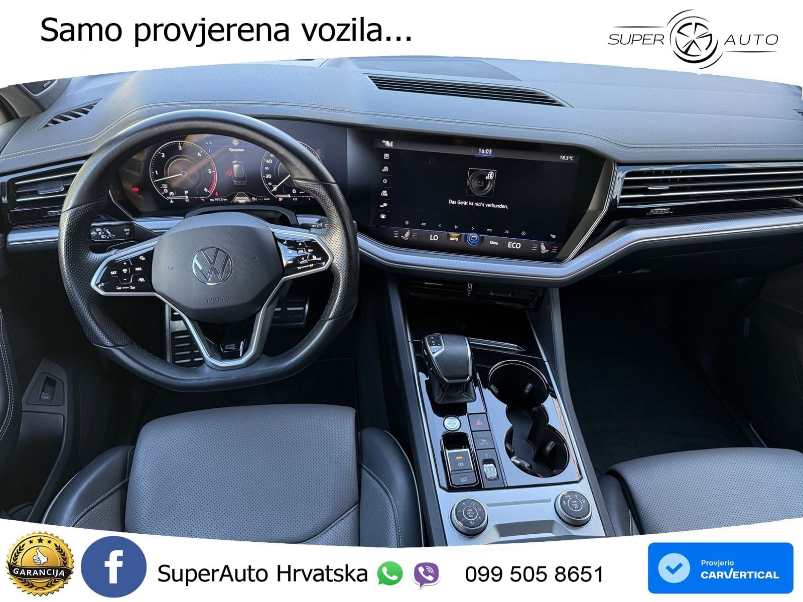 Volkswagen Touareg 3.0 V6 TDI (286 KS) 4MOTION Tiptronic R-Line ZRAČNI+ACC+GR SJED+KAM+PANO