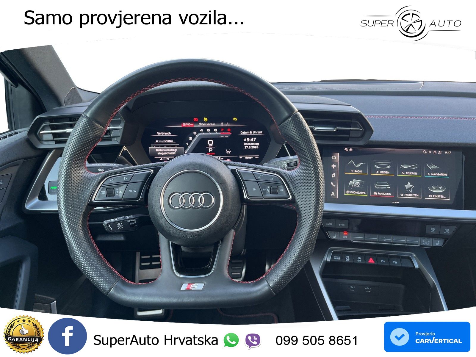 Audi S3 Limuzina 2.0 TFSI (310 KS) quattro S tronic LED+GR SJED+ACC