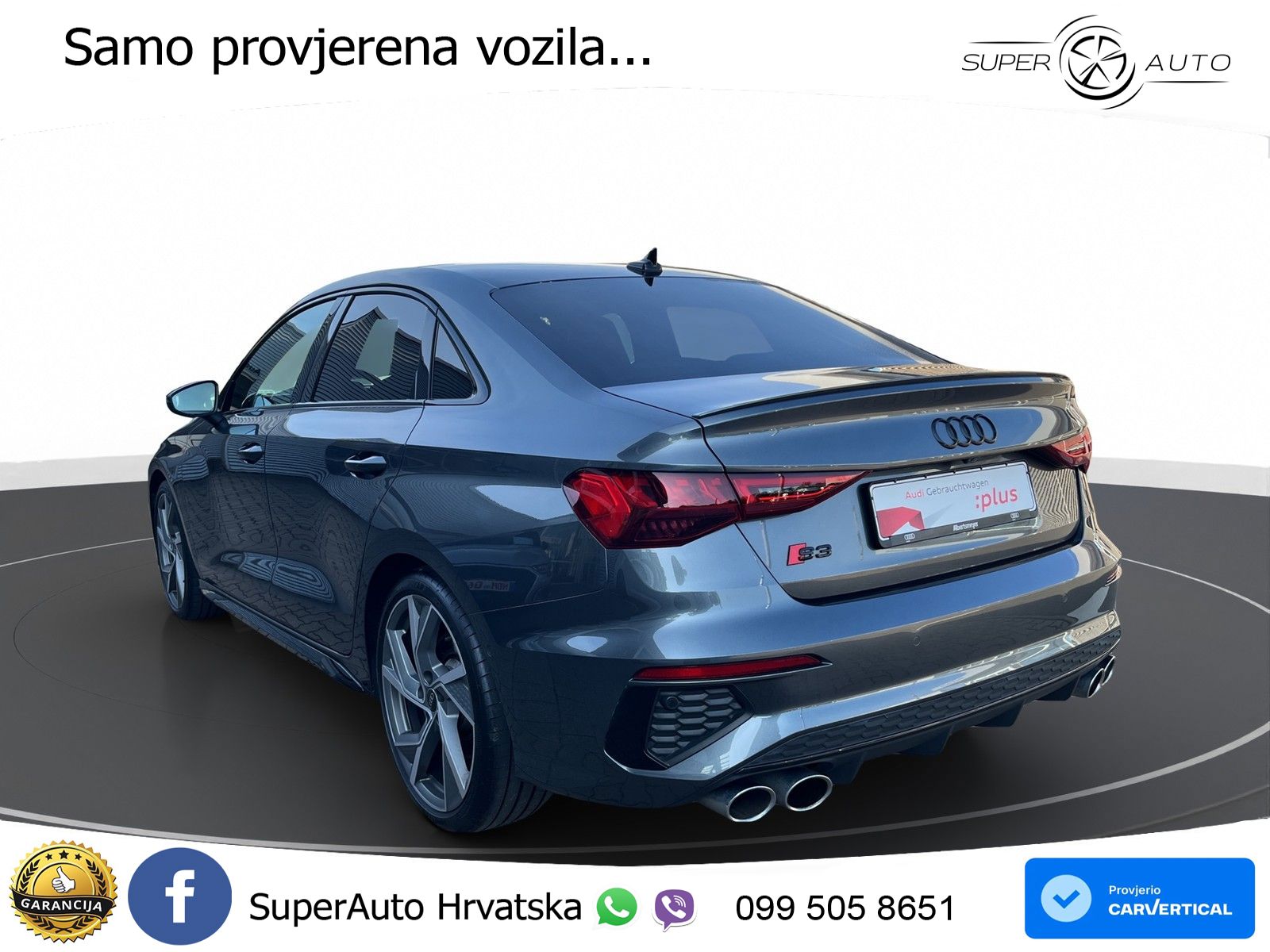 Audi S3 Limuzina 2.0 TFSI (310 KS) quattro S tronic LED+GR SJED+ACC