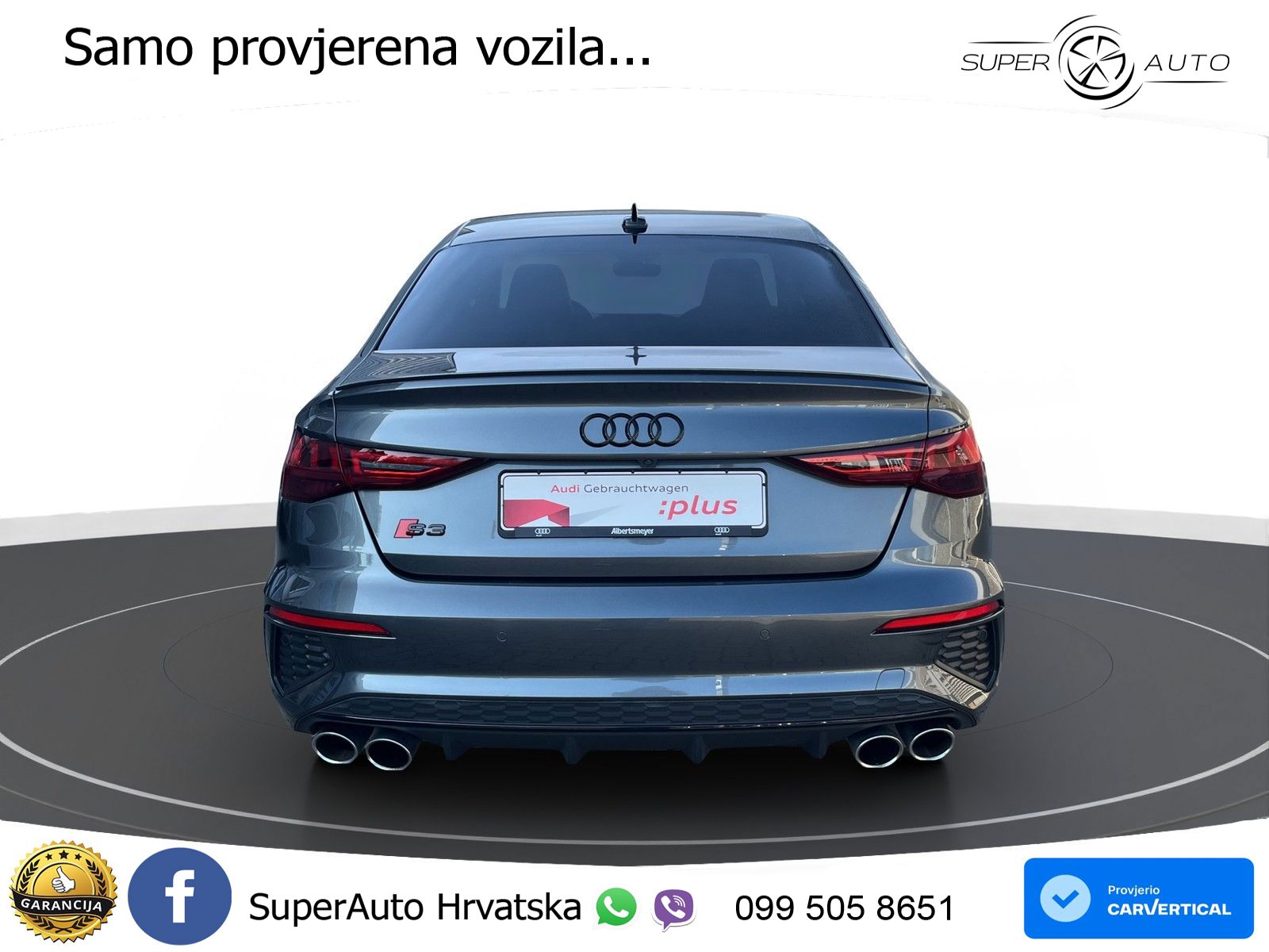 Audi S3 Limuzina 2.0 TFSI (310 KS) quattro S tronic LED+GR SJED+ACC