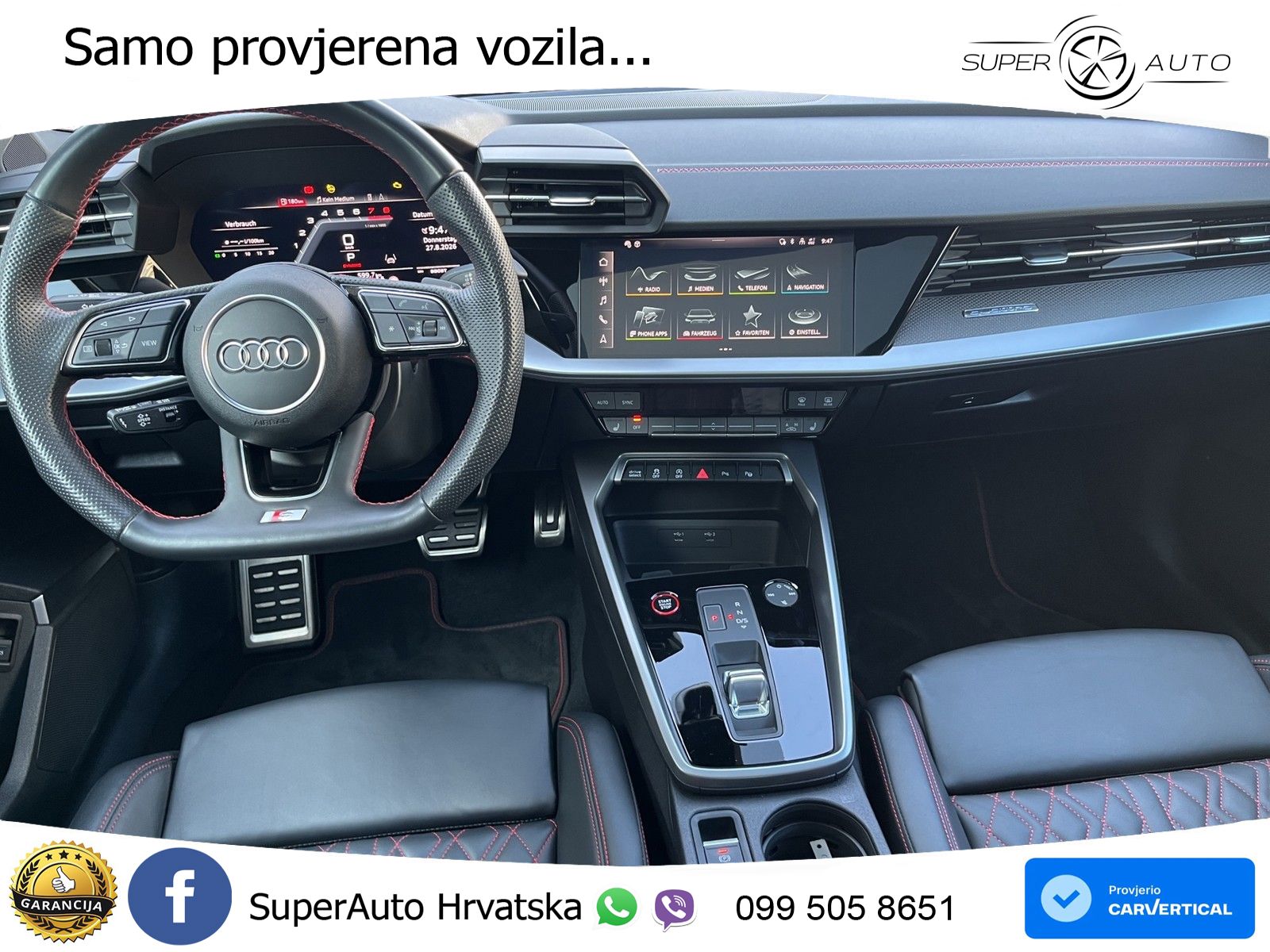 Audi S3 Limuzina 2.0 TFSI (310 KS) quattro S tronic LED+GR SJED+ACC