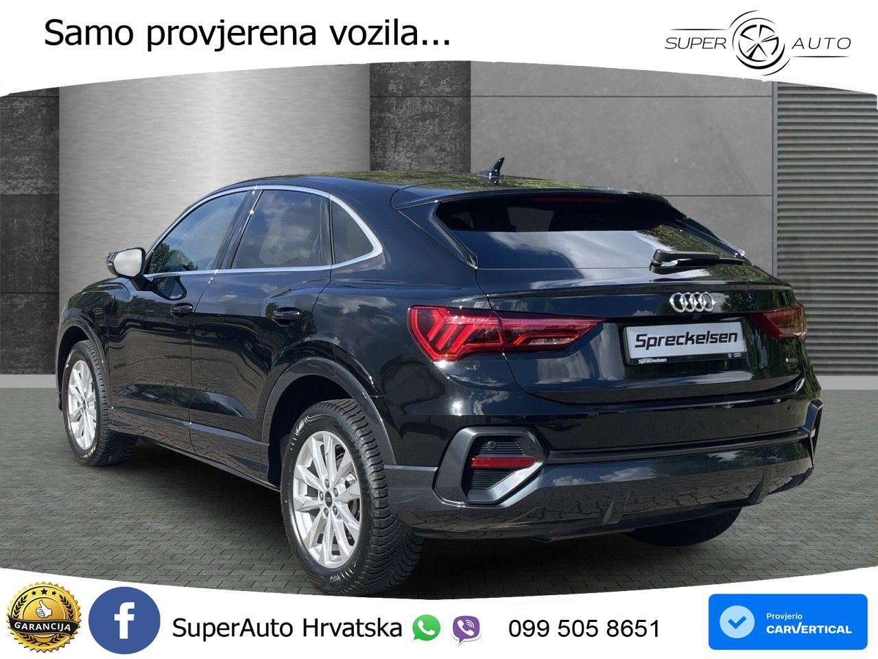 Audi Q3 Sportback 40 TDI (190 KS) quattro S tronic LED+GR SJED+ACC