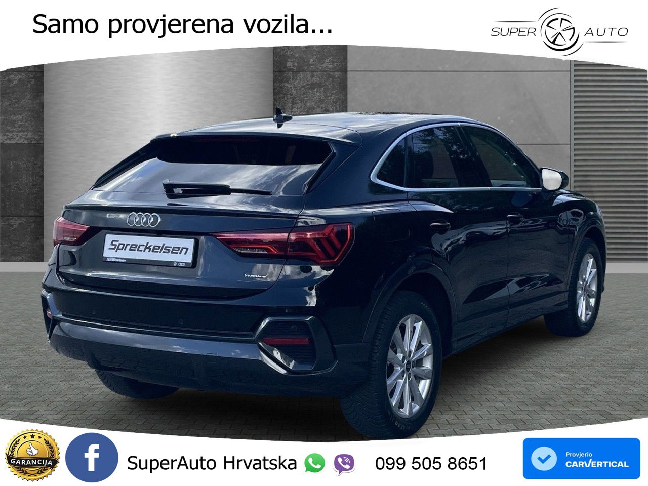 Audi Q3 Sportback 40 TDI (190 KS) quattro S tronic LED+GR SJED+ACC