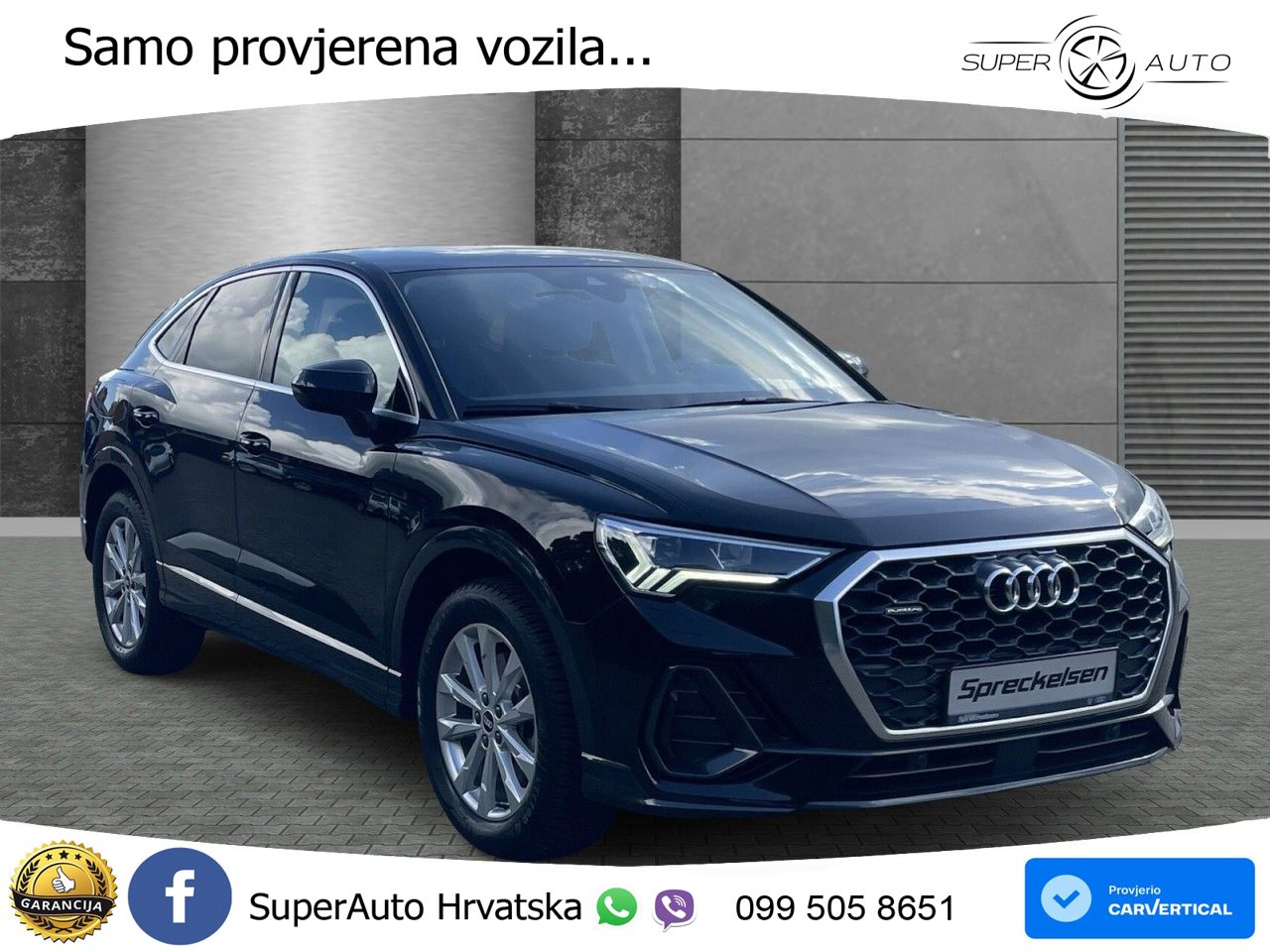 Audi Q3 Sportback 40 TDI (190 KS) quattro S tronic LED+GR SJED+ACC