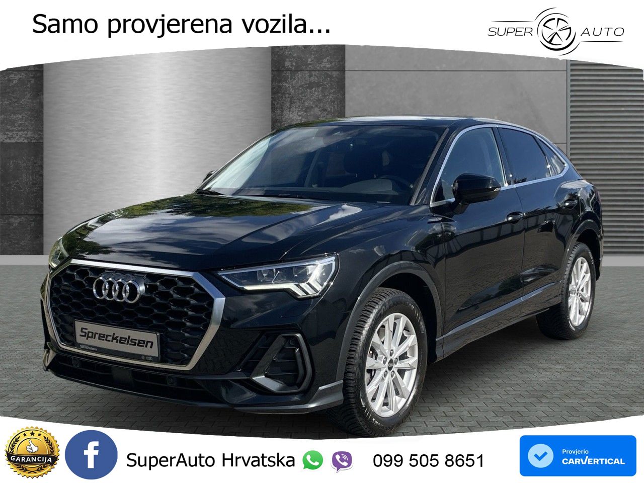 Audi Q3 Sportback 40 TDI (190 KS) quattro S tronic LED+GR SJED+ACC