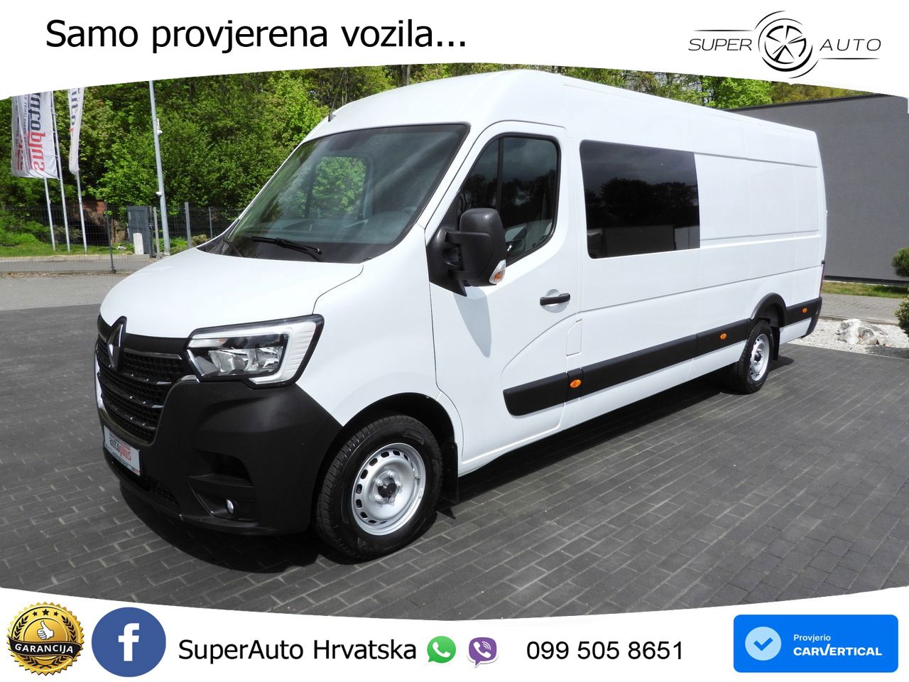 Renault MASTER KASTENWAGEN 7 SITZE TEMPOMAT LED LEUCHTEN 165 KS