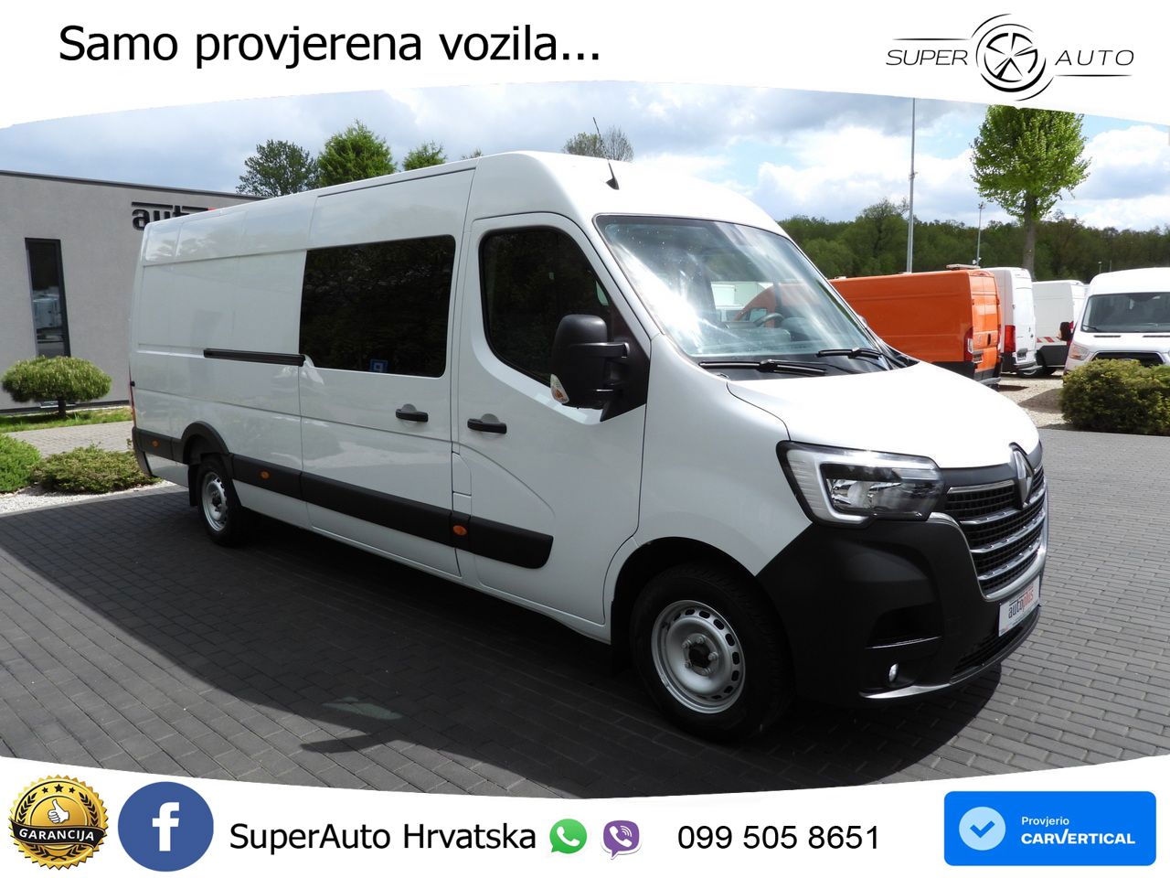 Renault MASTER KASTENWAGEN 7 SITZE TEMPOMAT LED LEUCHTEN 165 KS