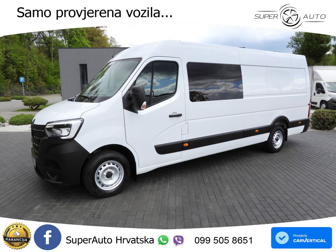 Renault MASTER KASTENWAGEN 7 SITZE TEMPOMAT LED LEUCHTEN 165 KS