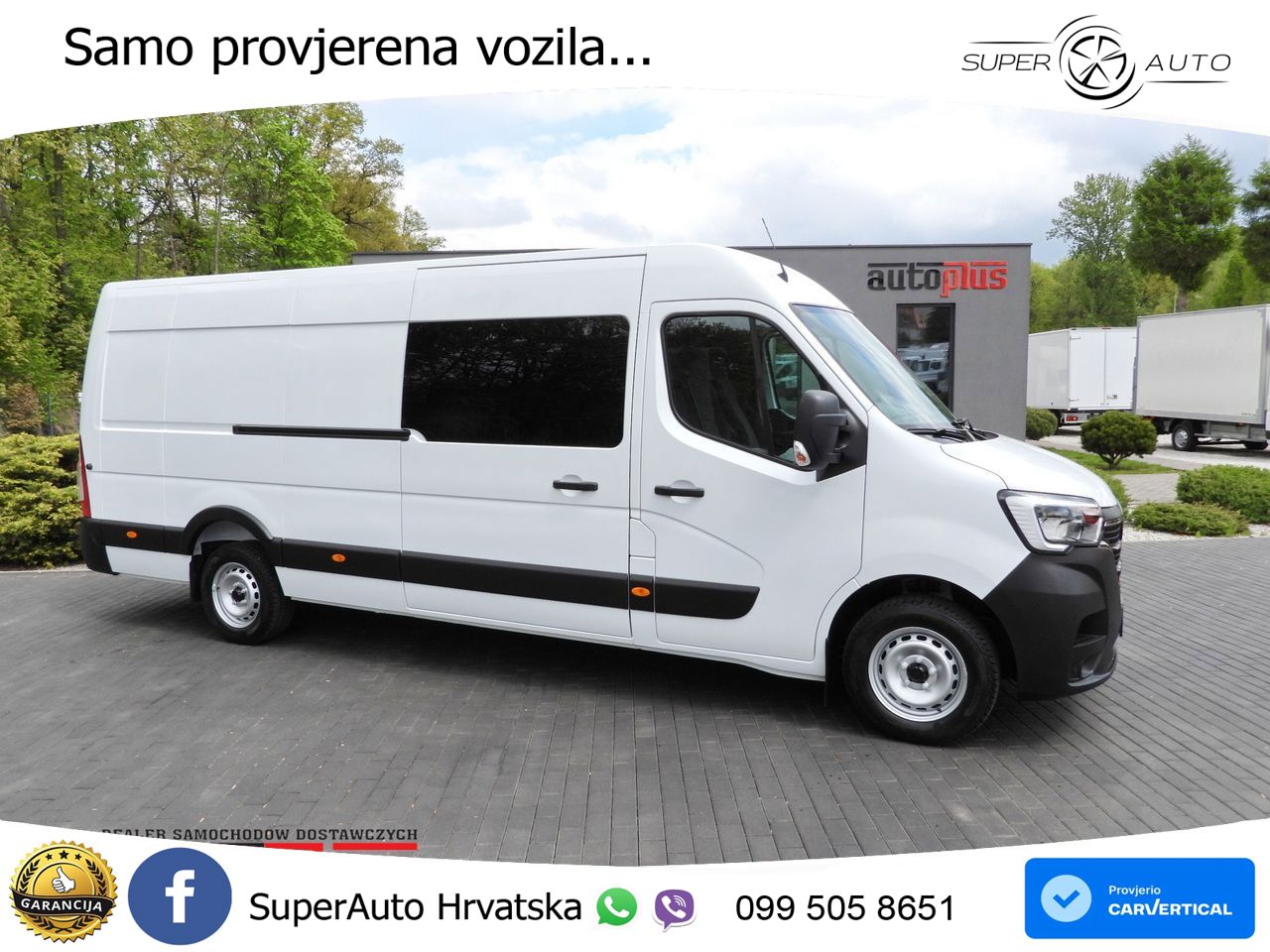 Renault MASTER KASTENWAGEN 7 SITZE TEMPOMAT LED LEUCHTEN 165 KS