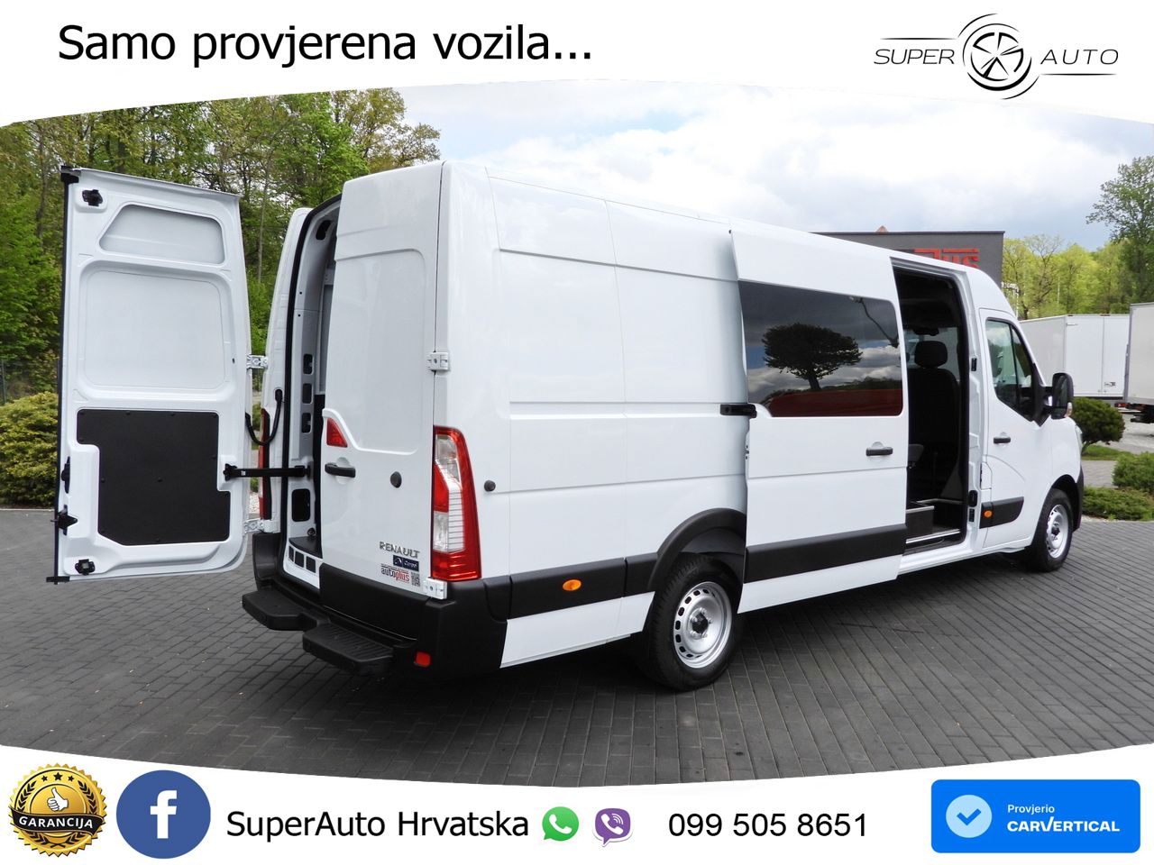 Renault MASTER KASTENWAGEN 7 SITZE TEMPOMAT LED LEUCHTEN 165 KS