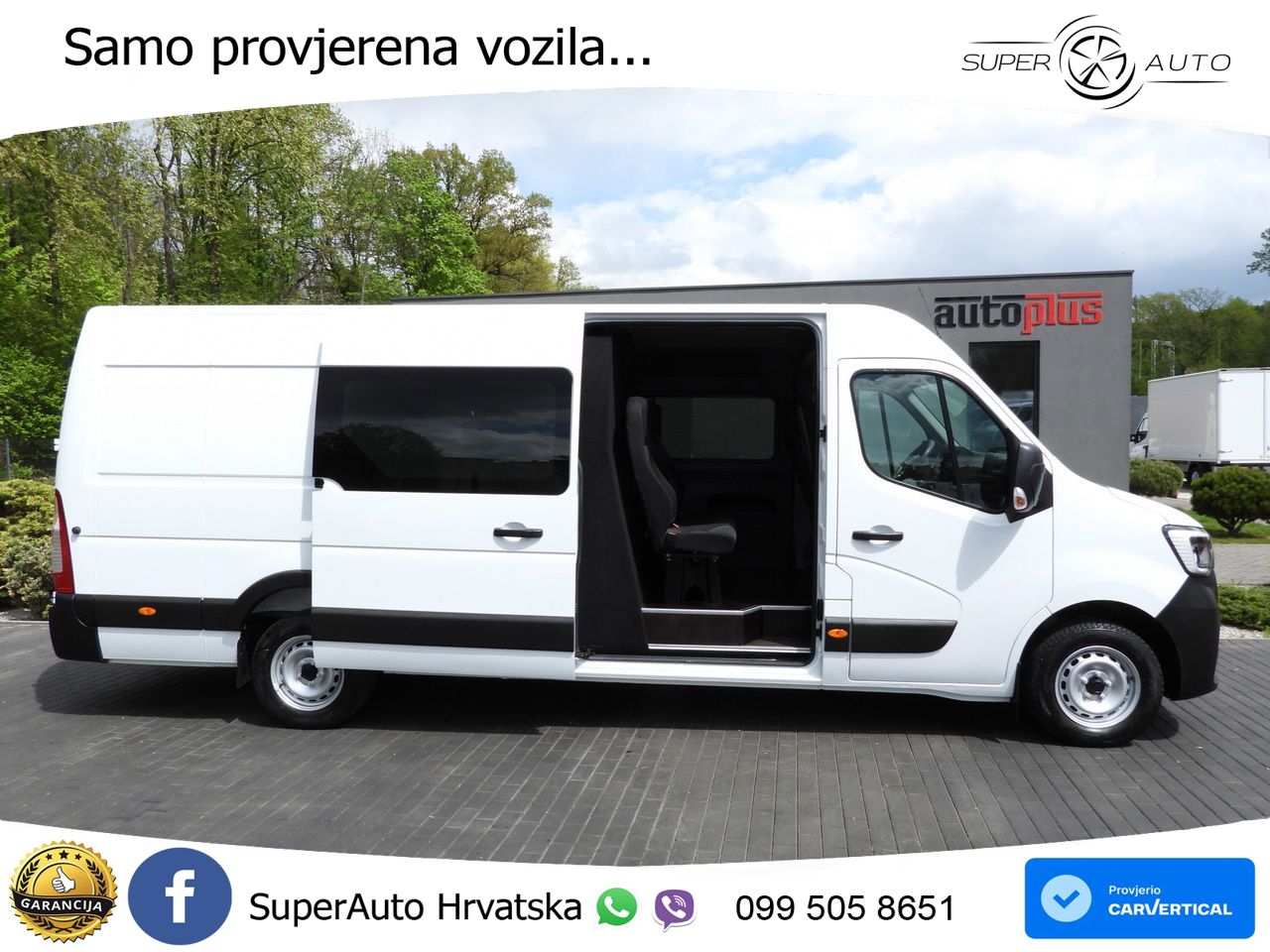Renault MASTER KASTENWAGEN 7 SITZE TEMPOMAT LED LEUCHTEN 165 KS