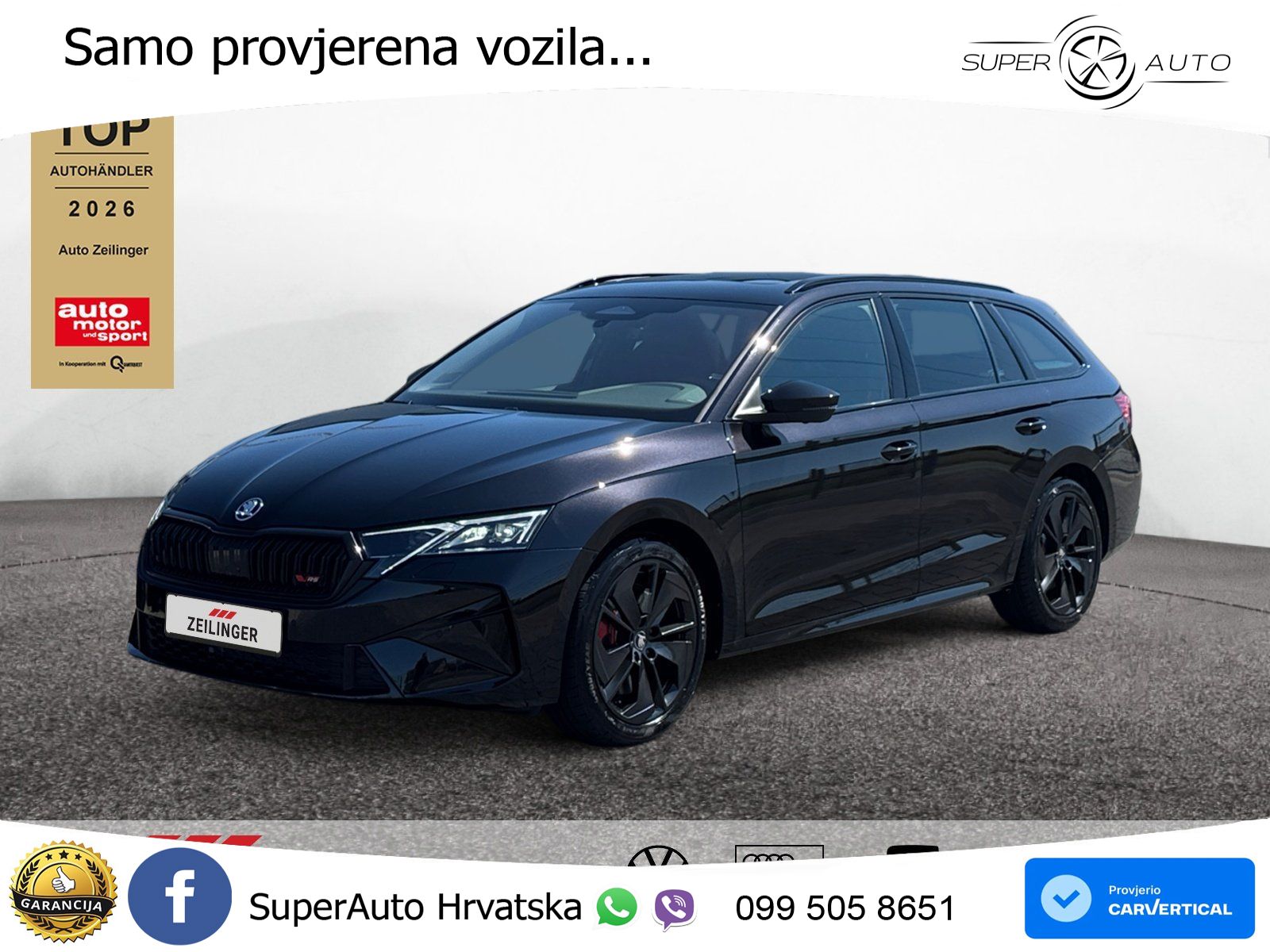 Škoda Octavia Combi RS 2.0 TSI (265 KS) DSG LED+GR SJED+ACC