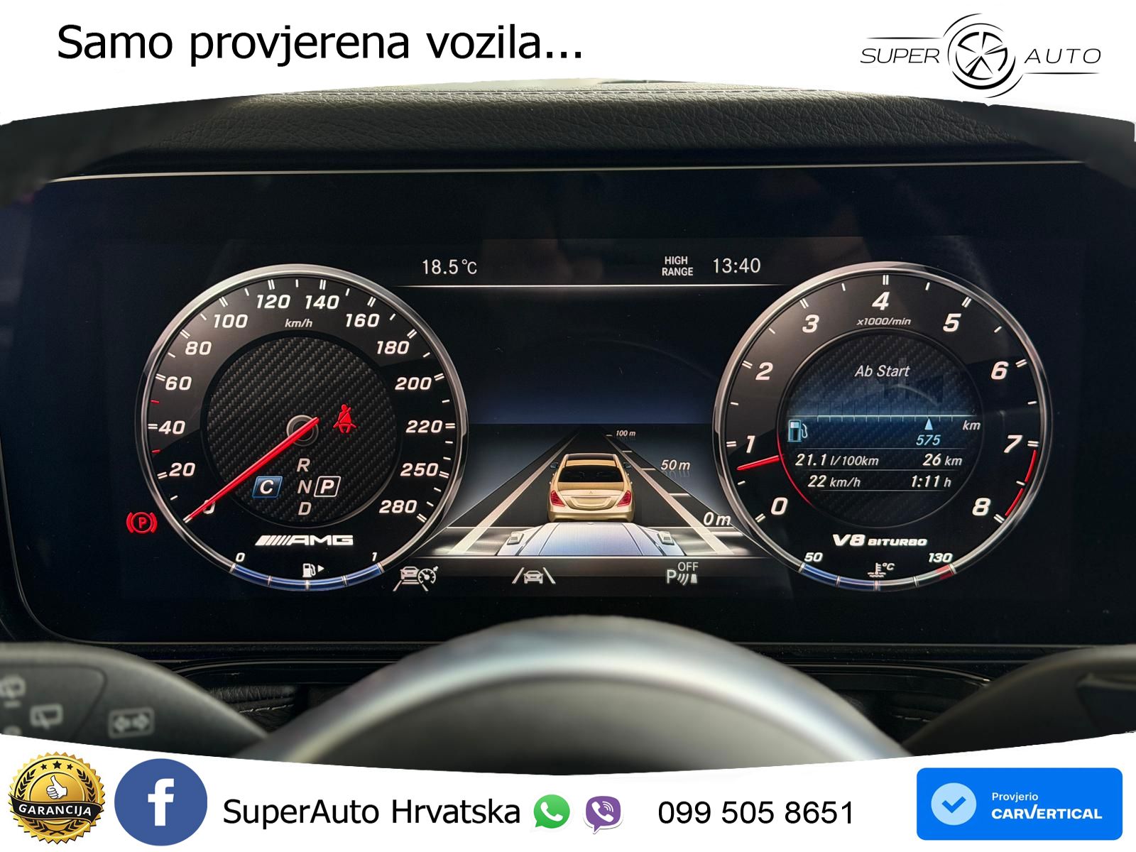 Mercedes AMG G 63 Long V8 (585 KS) 4MATIC 9G-TRONIC AMG SPEEDSHIFT PLUS LED+GR SJED+ACC