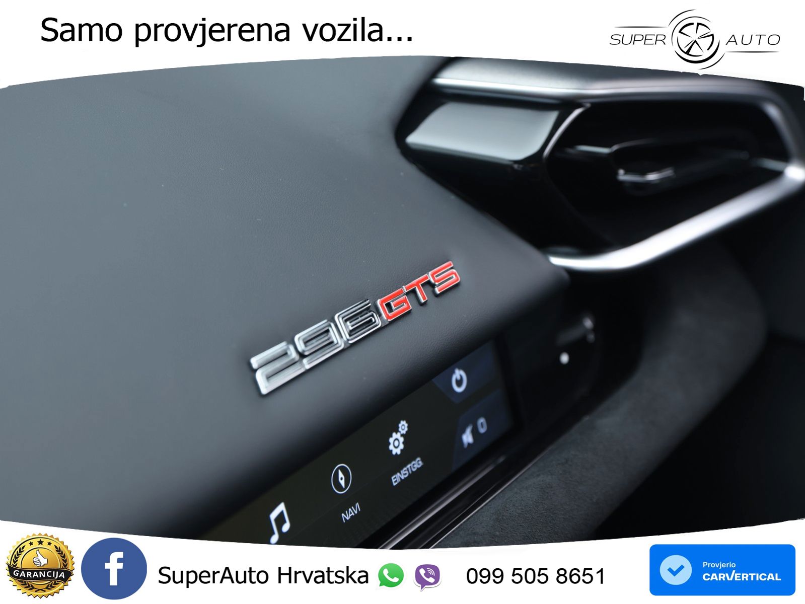 Ferrari 296 GTS 3.0 V6 (830 KS) F1 DCT ZRAČNI+ACC+GR SJED+KAM