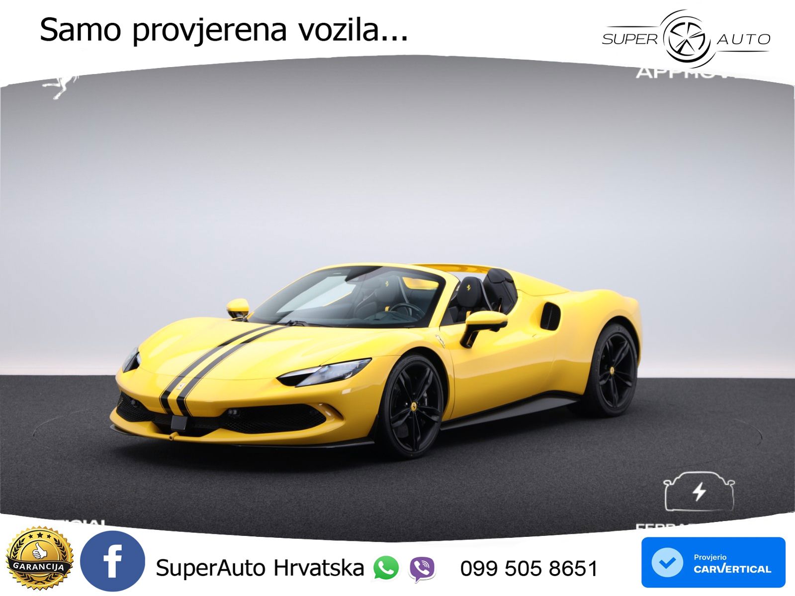 Ferrari 296 GTS 3.0 V6 (830 KS) F1 DCT ZRAČNI+ACC+GR SJED+KAM