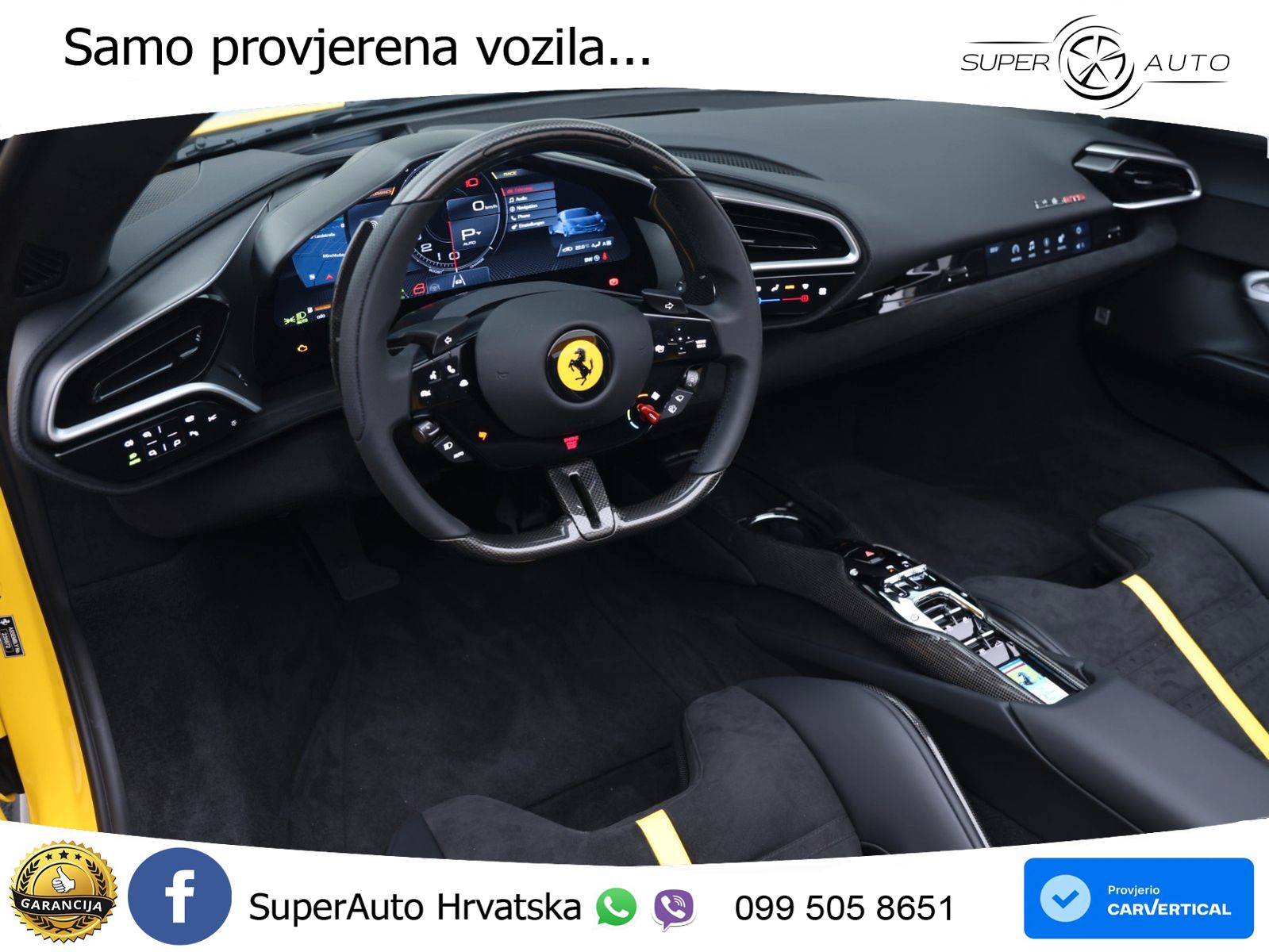 Ferrari 296 GTS 3.0 V6 (830 KS) F1 DCT ZRAČNI+ACC+GR SJED+KAM