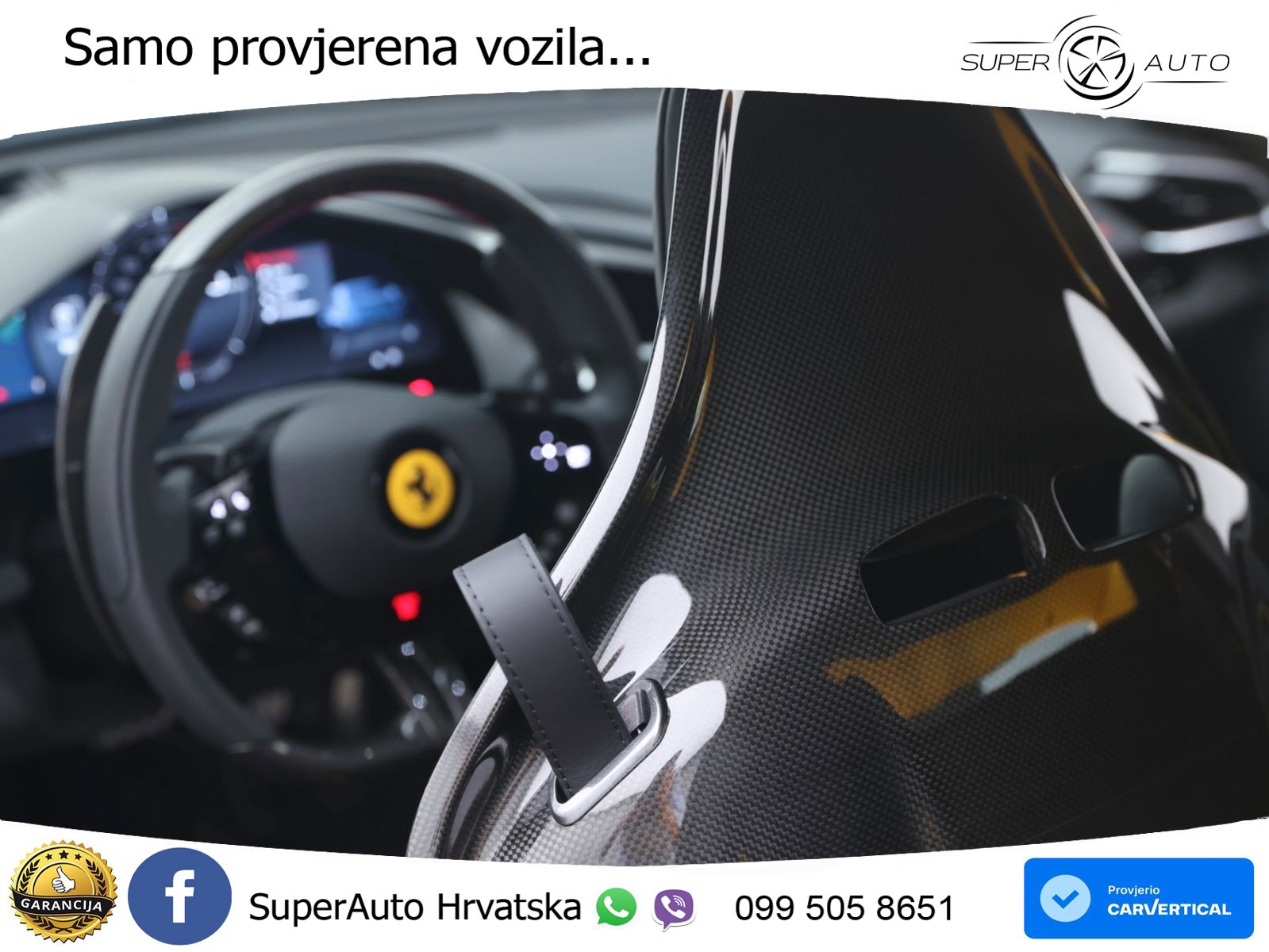 Ferrari 296 GTS 3.0 V6 (830 KS) F1 DCT ZRAČNI+ACC+GR SJED+KAM