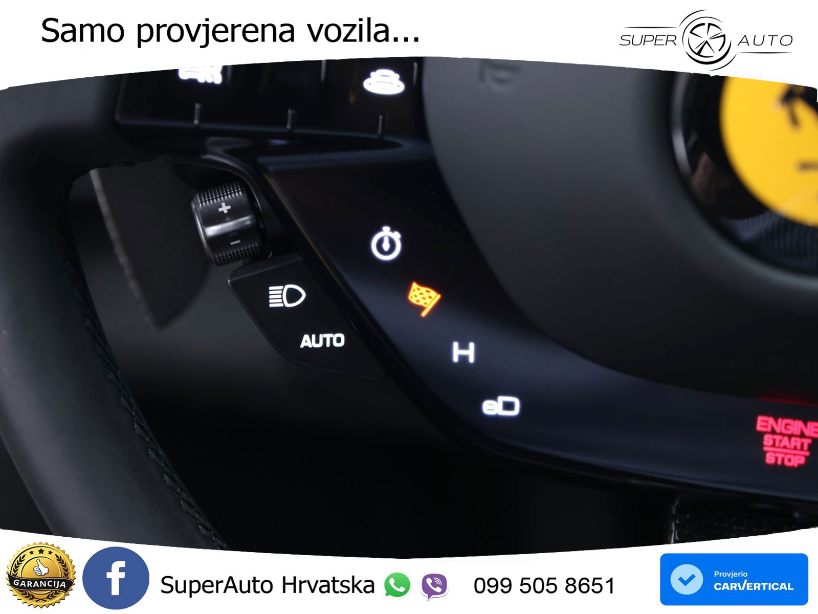 Ferrari 296 GTS 3.0 V6 (830 KS) F1 DCT ZRAČNI+ACC+GR SJED+KAM